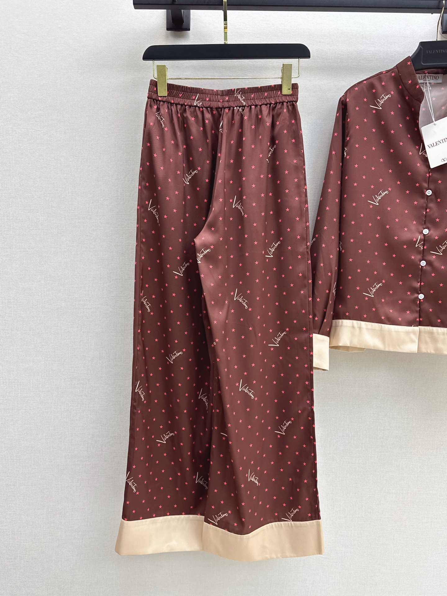 Valen 26fw print shirt pants sets