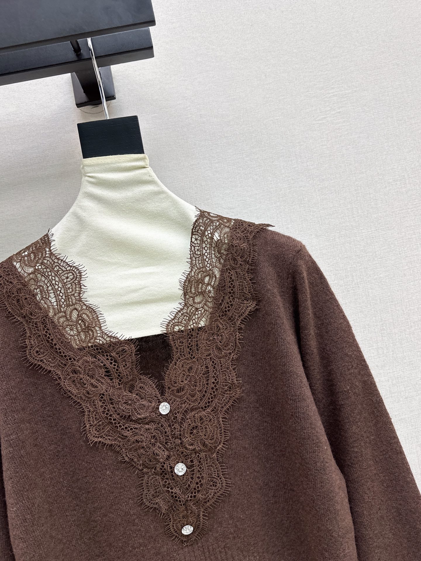 ES 26fw lace wool basic tee