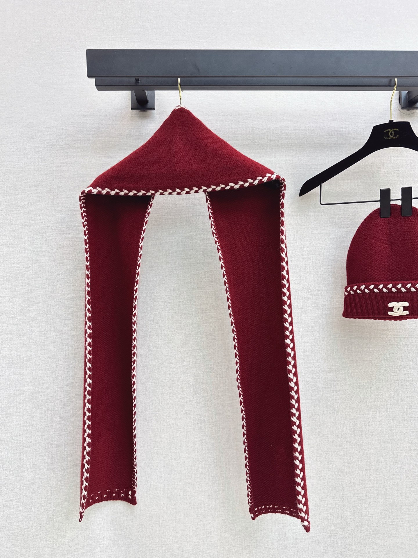 Chan 26fw knit beanie scarf sets