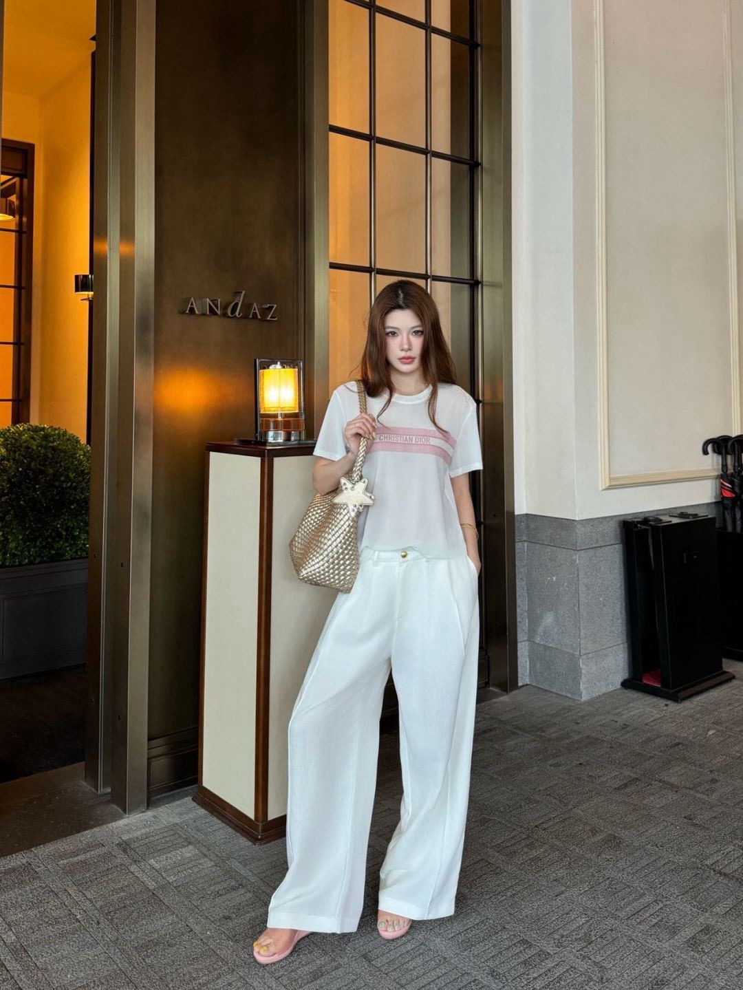 CD 26ss linen straight pants