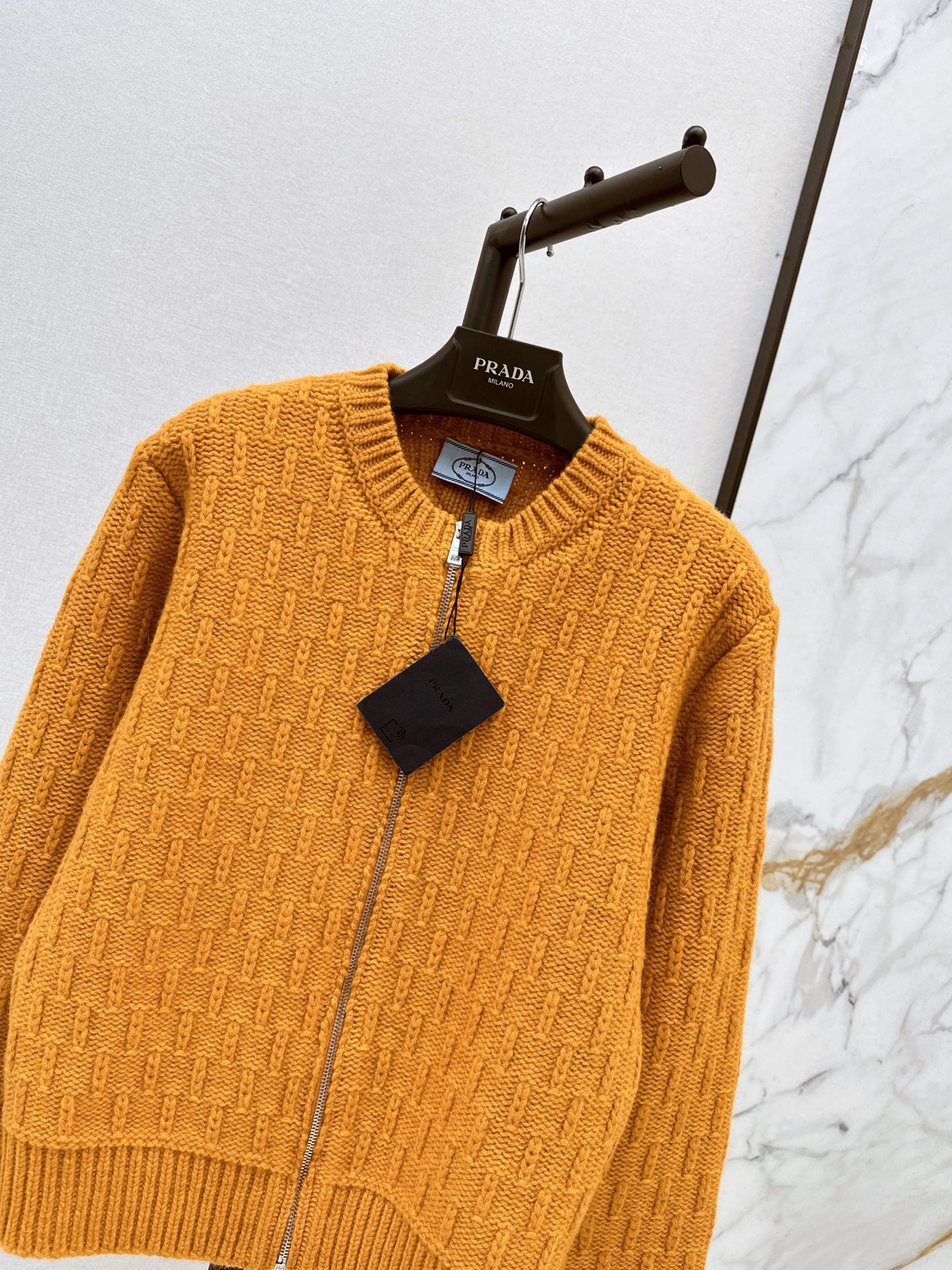 Pra 26fw zipper knit jacket