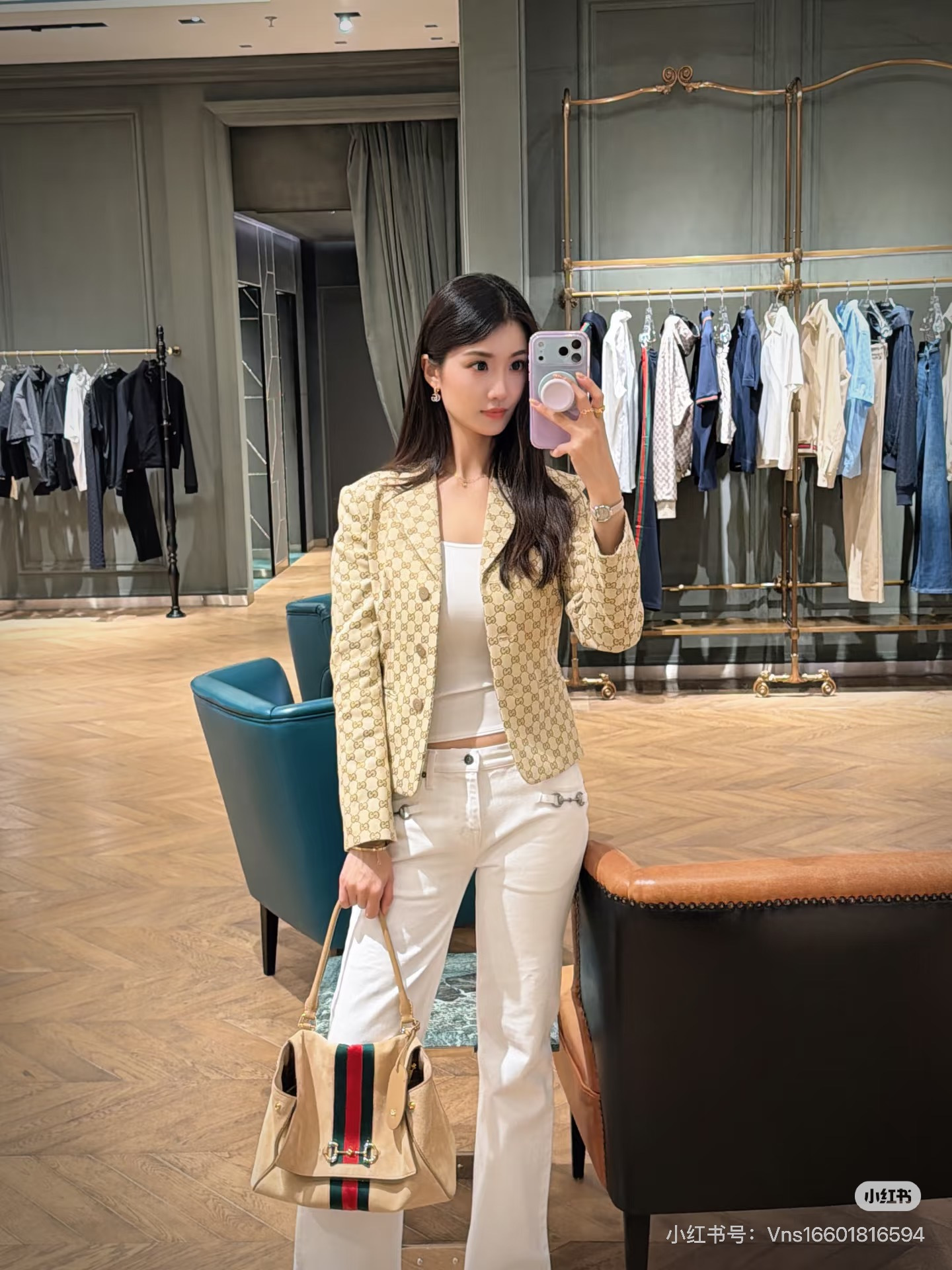 Guc 26fw jacquard blazer