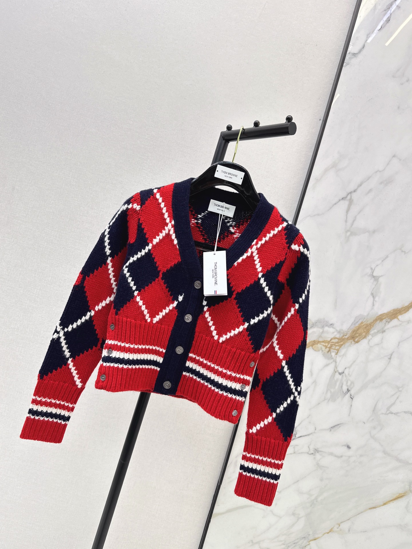 Thom 26fw jacquard knit cardigan