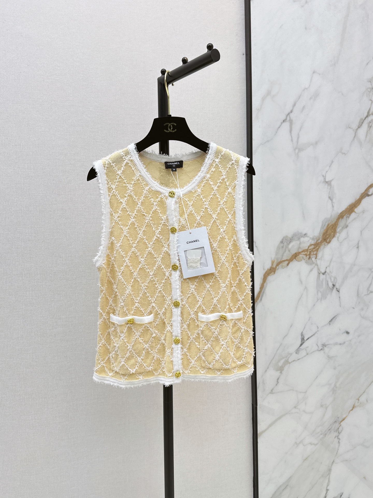 Chan 26fw knit vest jacket