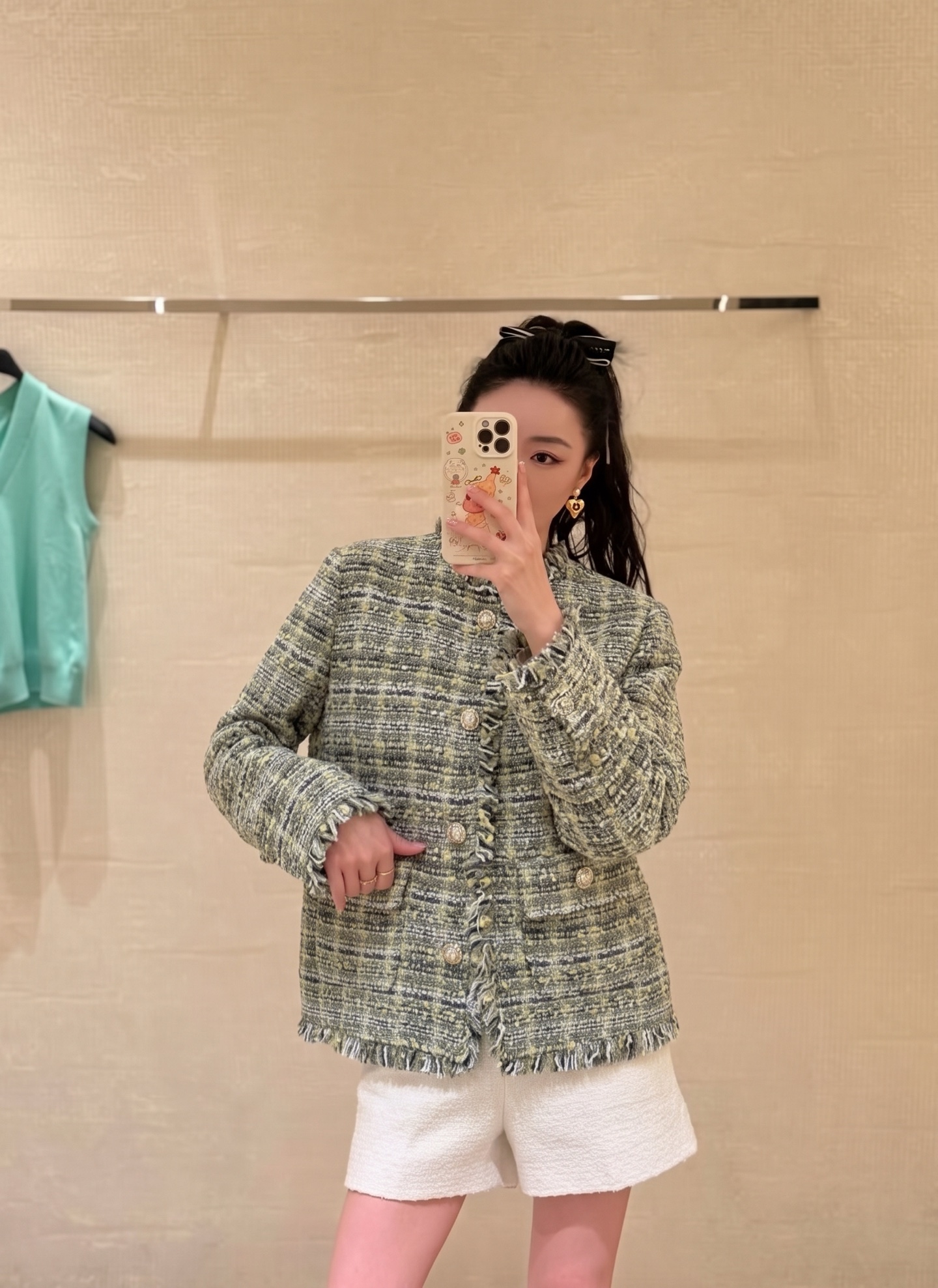 Chan 26fw fringe woven jacket
