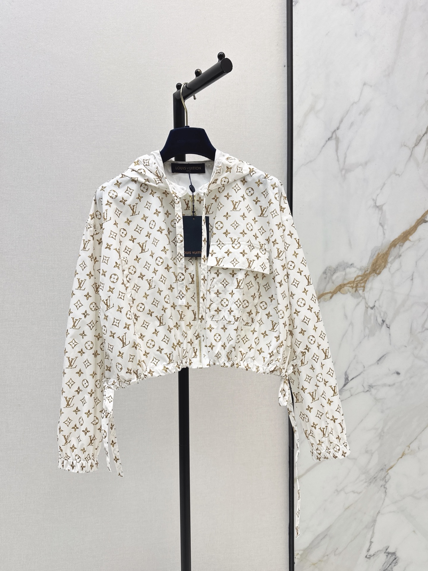 Loui 26fw print hooded jacket