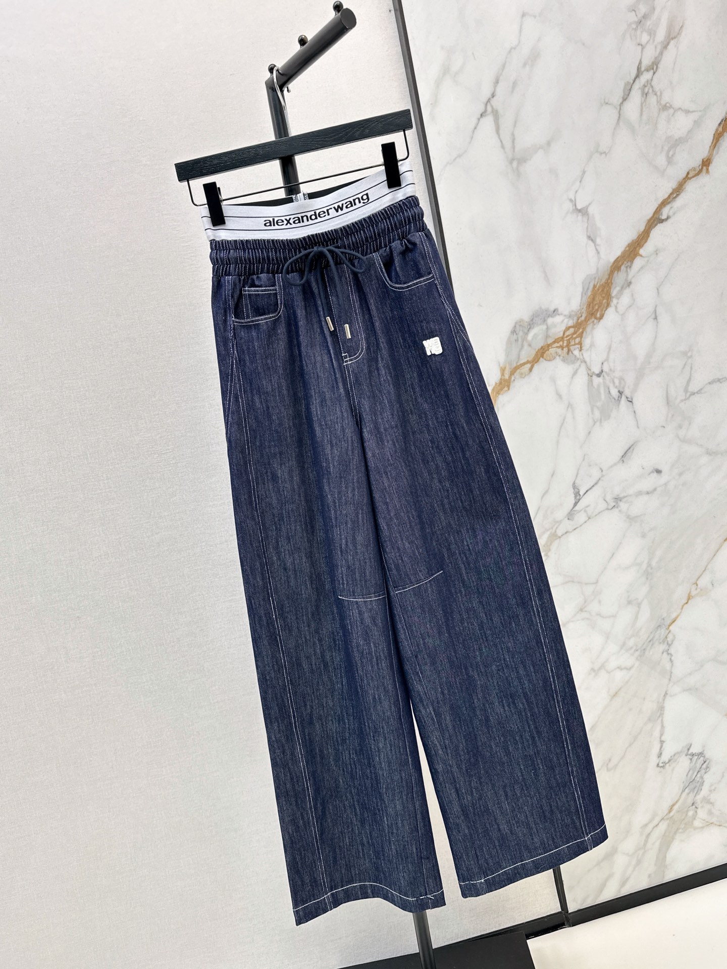 Alex 26fw drawstring wide-leg pants