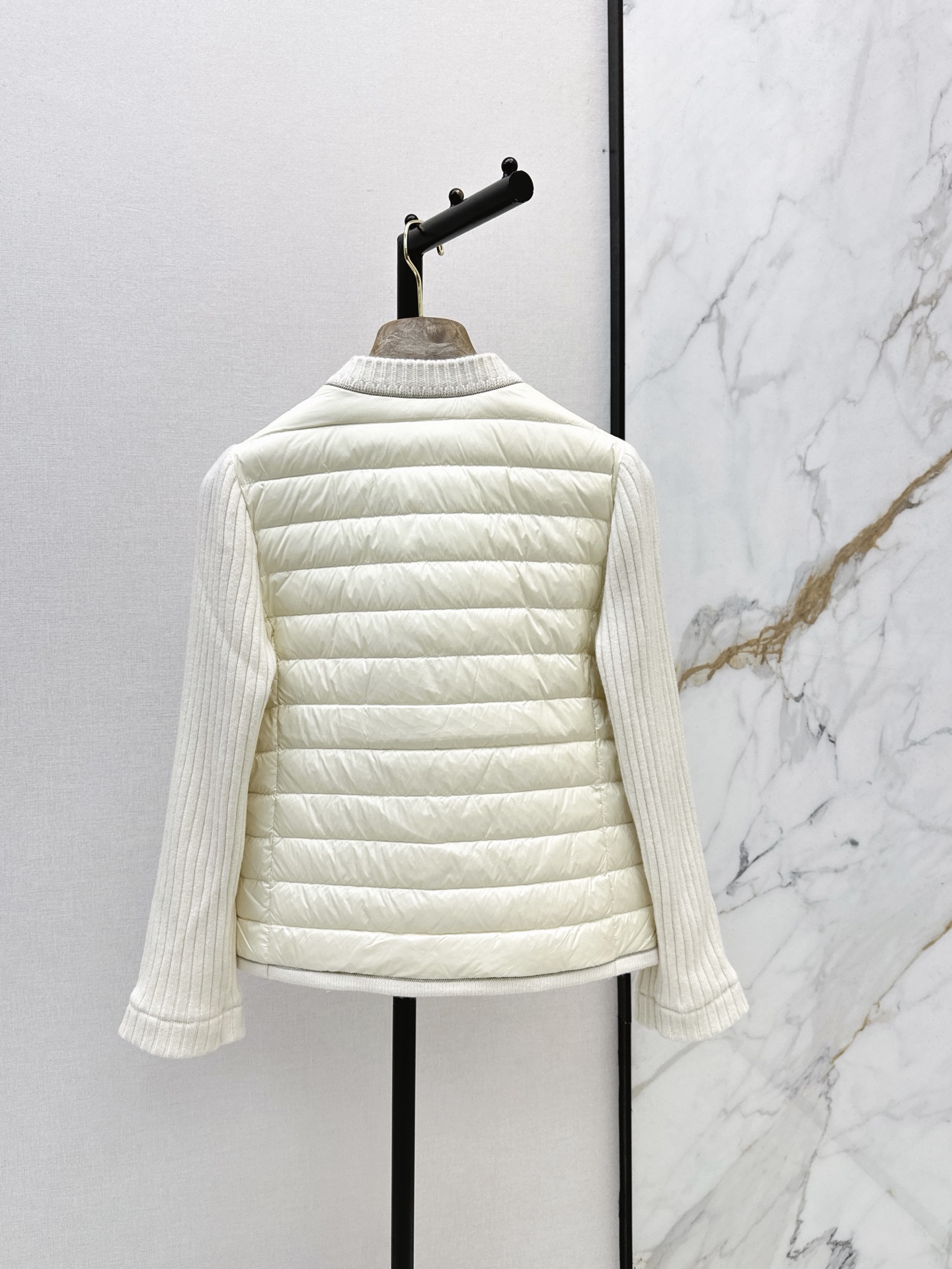 Brun 26fw wool knit contract down jacket
