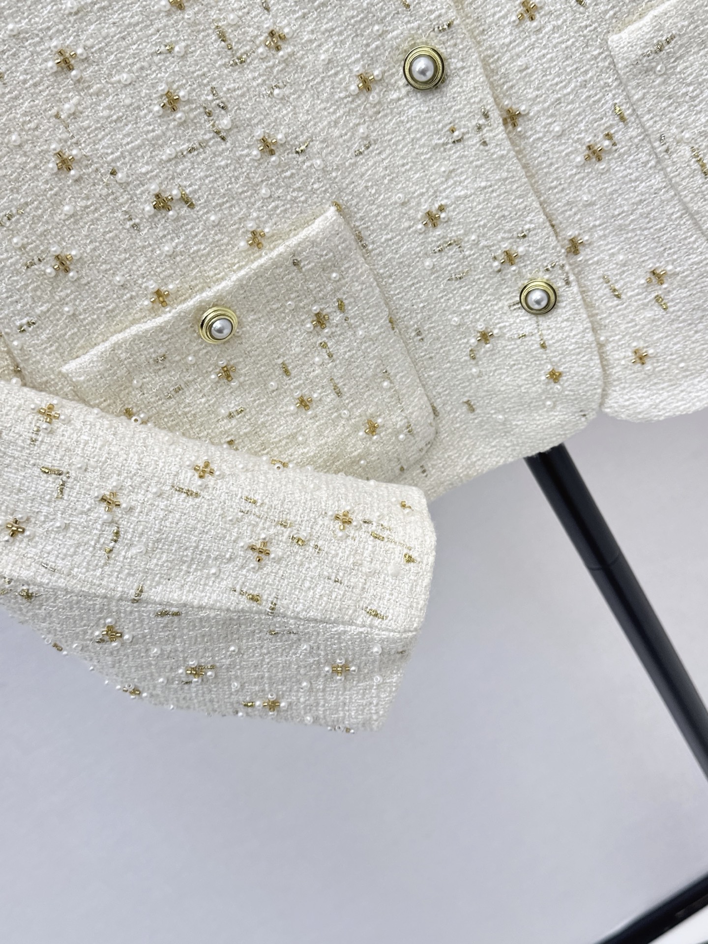Chan 26fw beading woven jacket