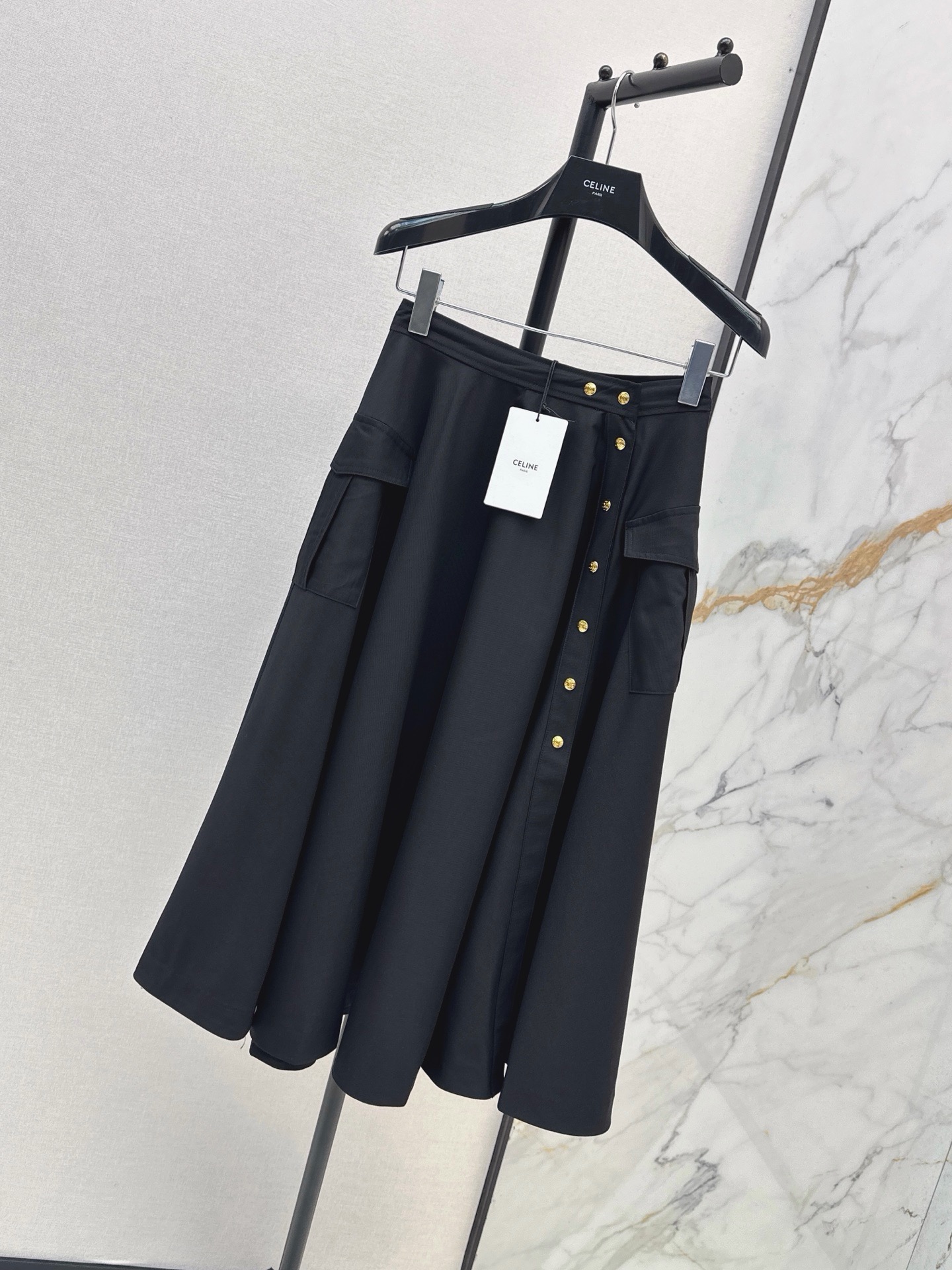 Celi 26ss cargo pleated skirt