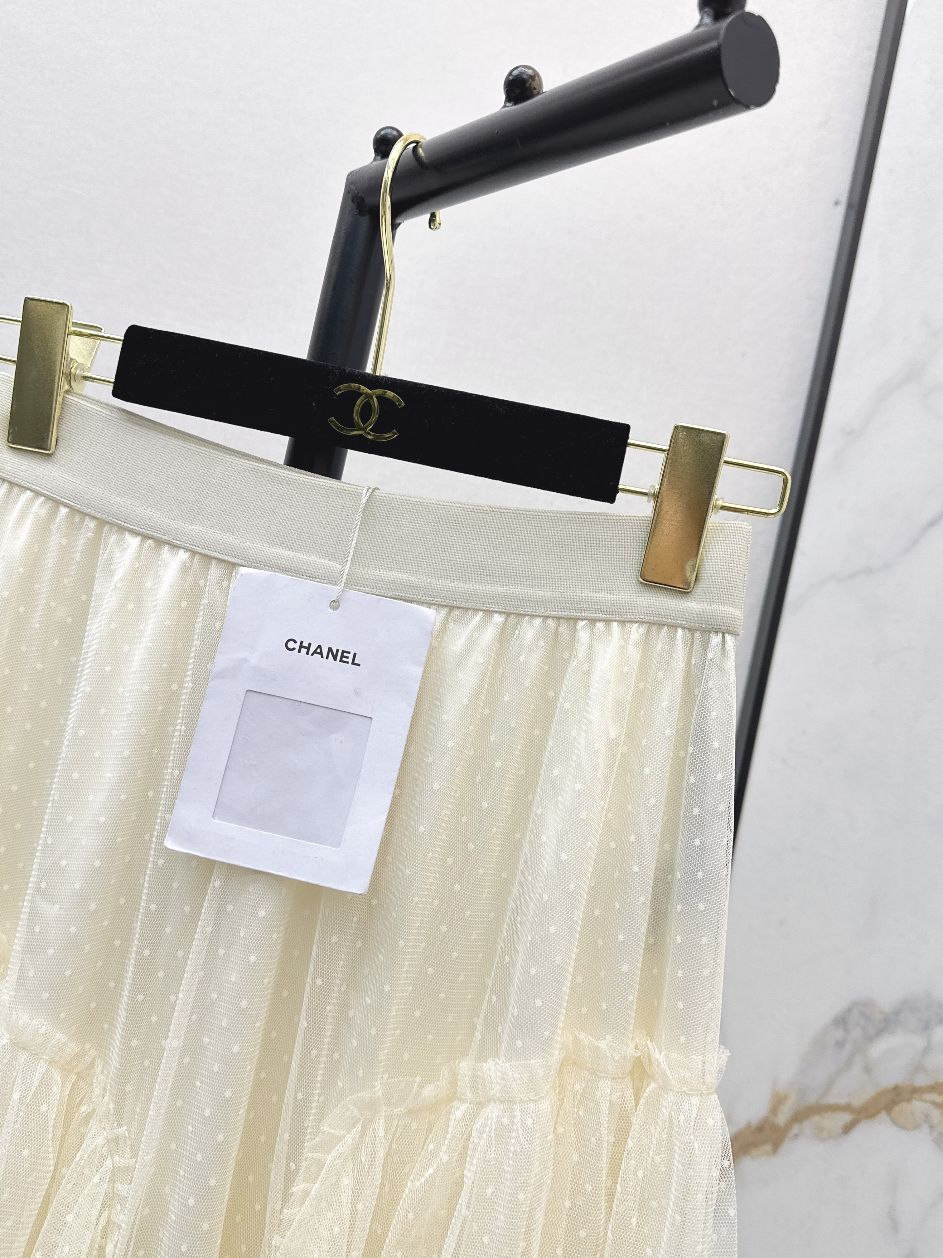 Chan 26ss mesh skirt