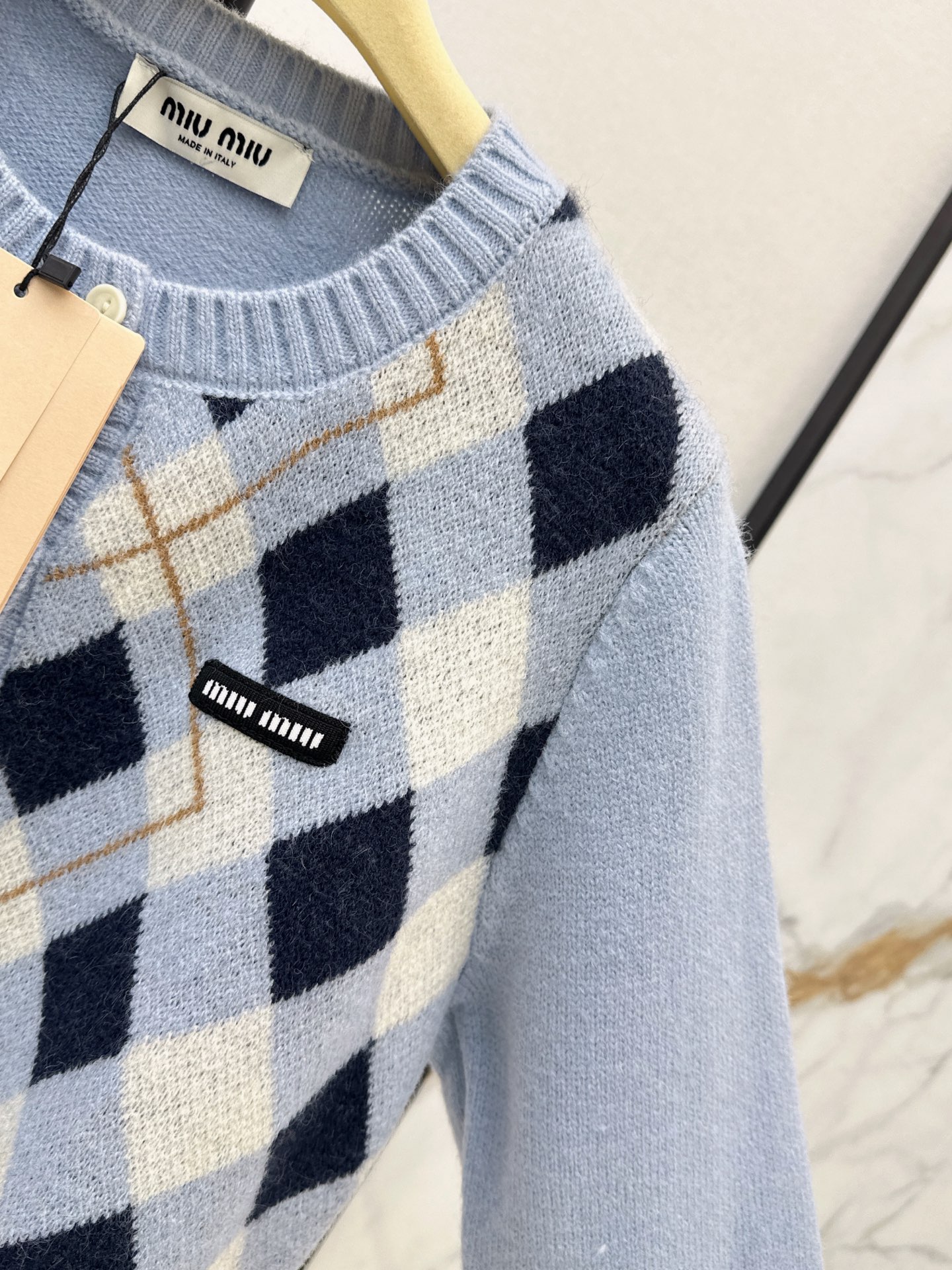 Miu 26fw jacquard cardigan