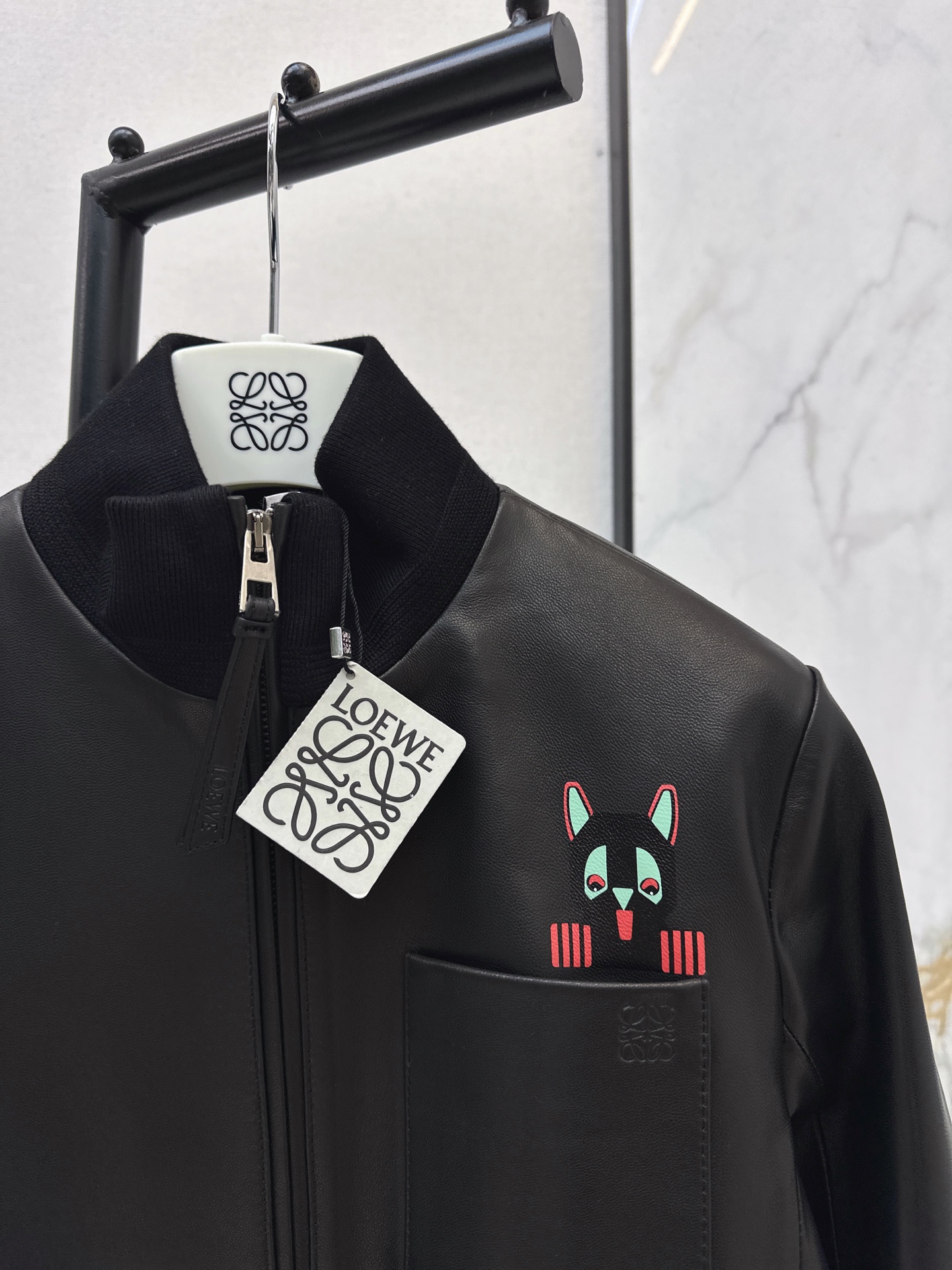 Loe 26fw leather jacket