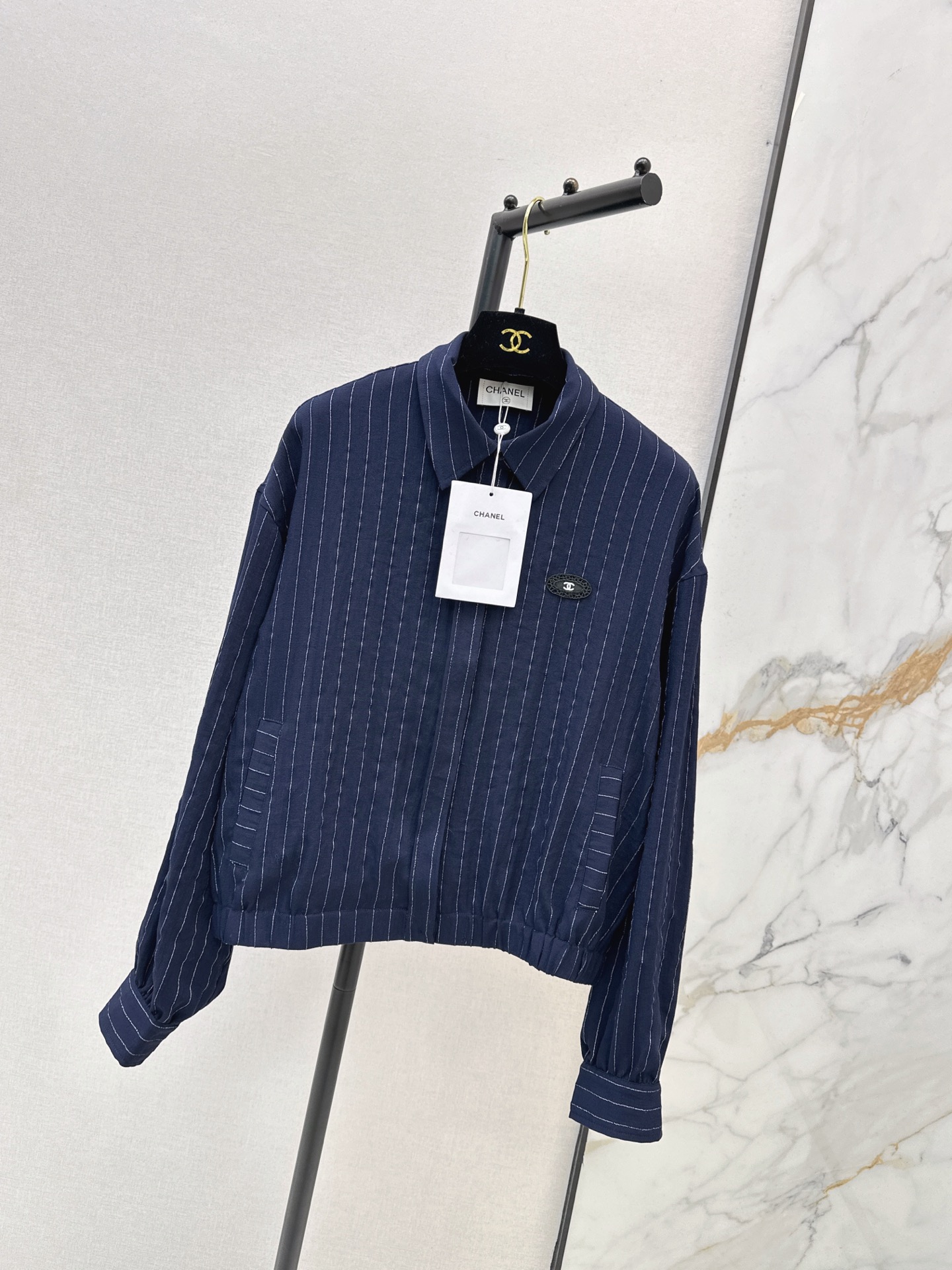 Chan 26fw stripe shirt jacket