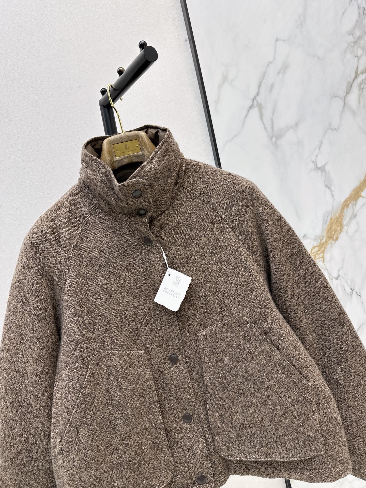 Brun 26fw cashmere reversible down jacket