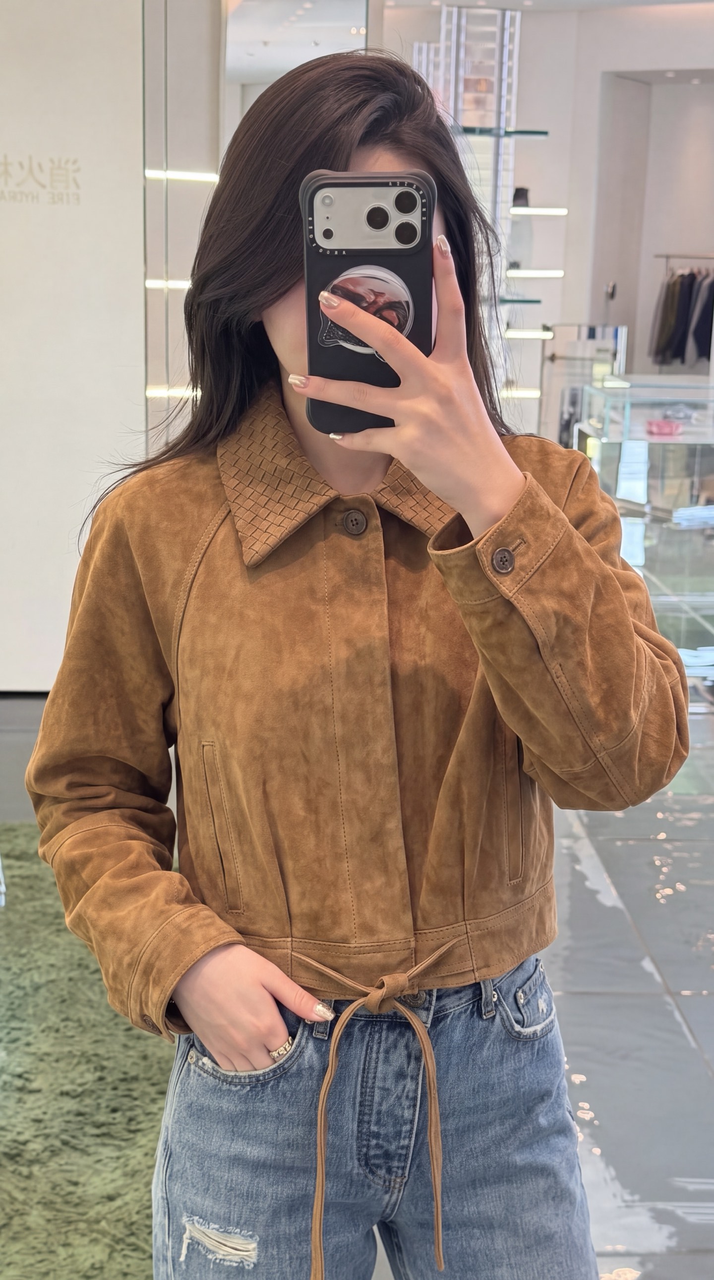 Bott 26fw suede leather jacket
