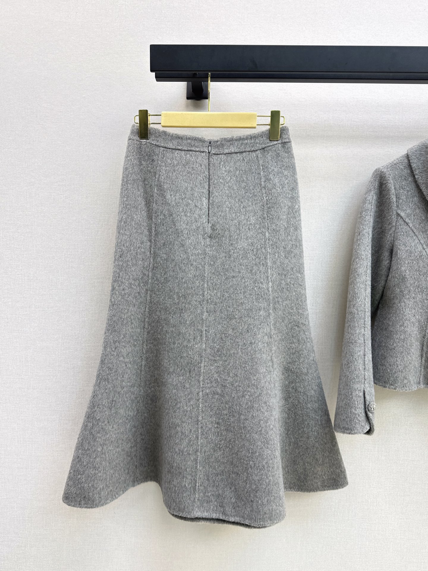 Miu 26fw woolen cropped jacket mermaid skirt sets