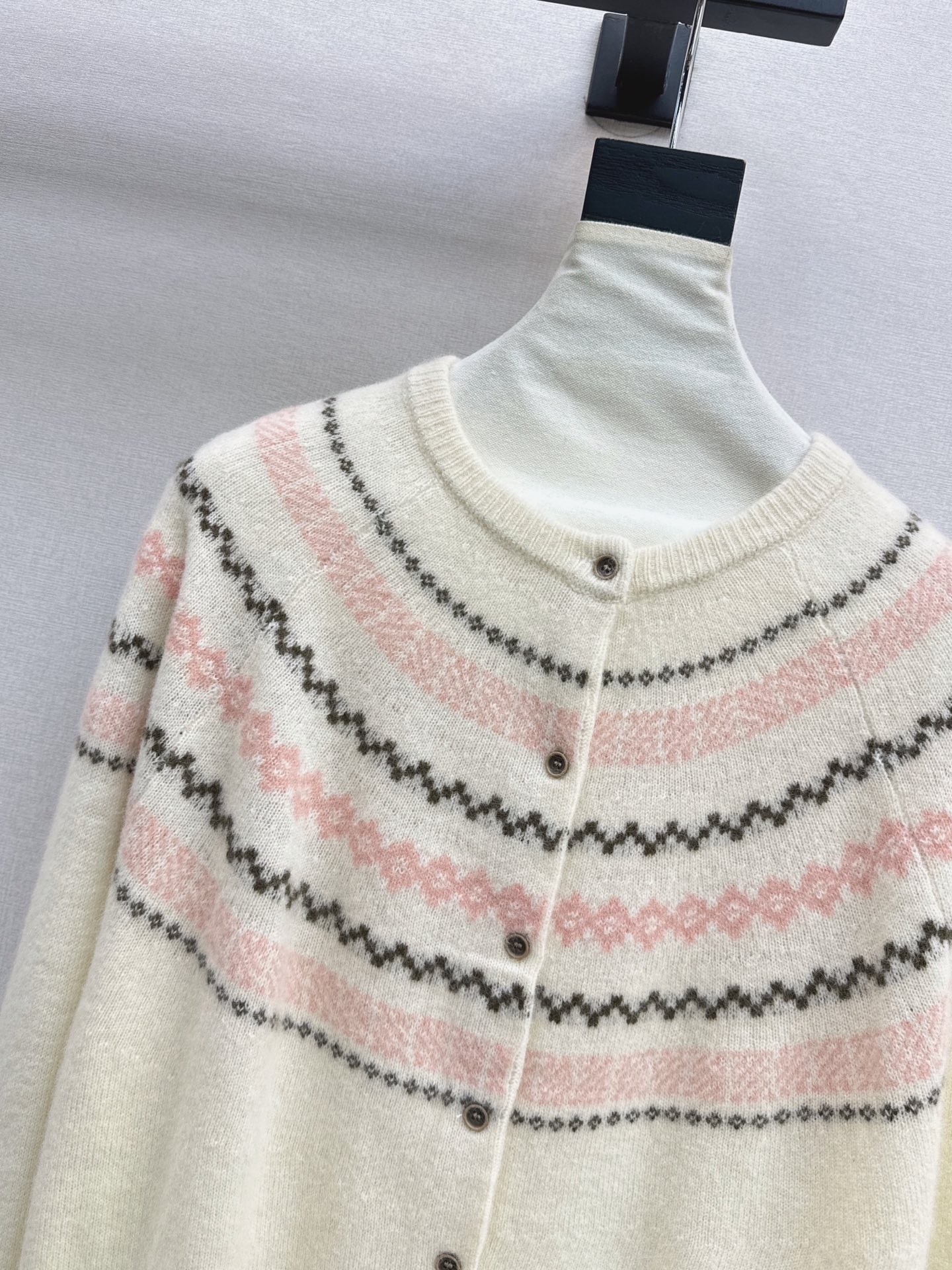 Max 26fw fair isle knit cardigan