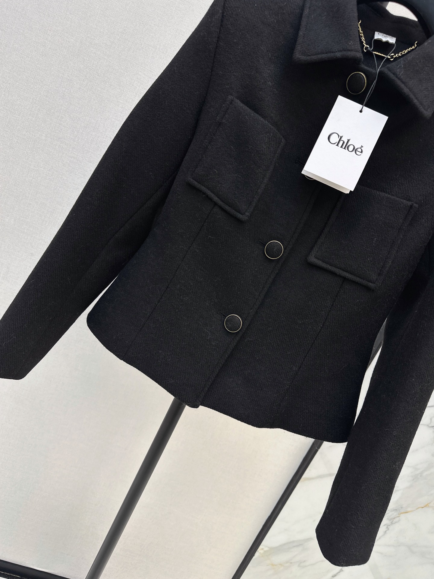 Chol 26fw wasit-clining cropped jacket