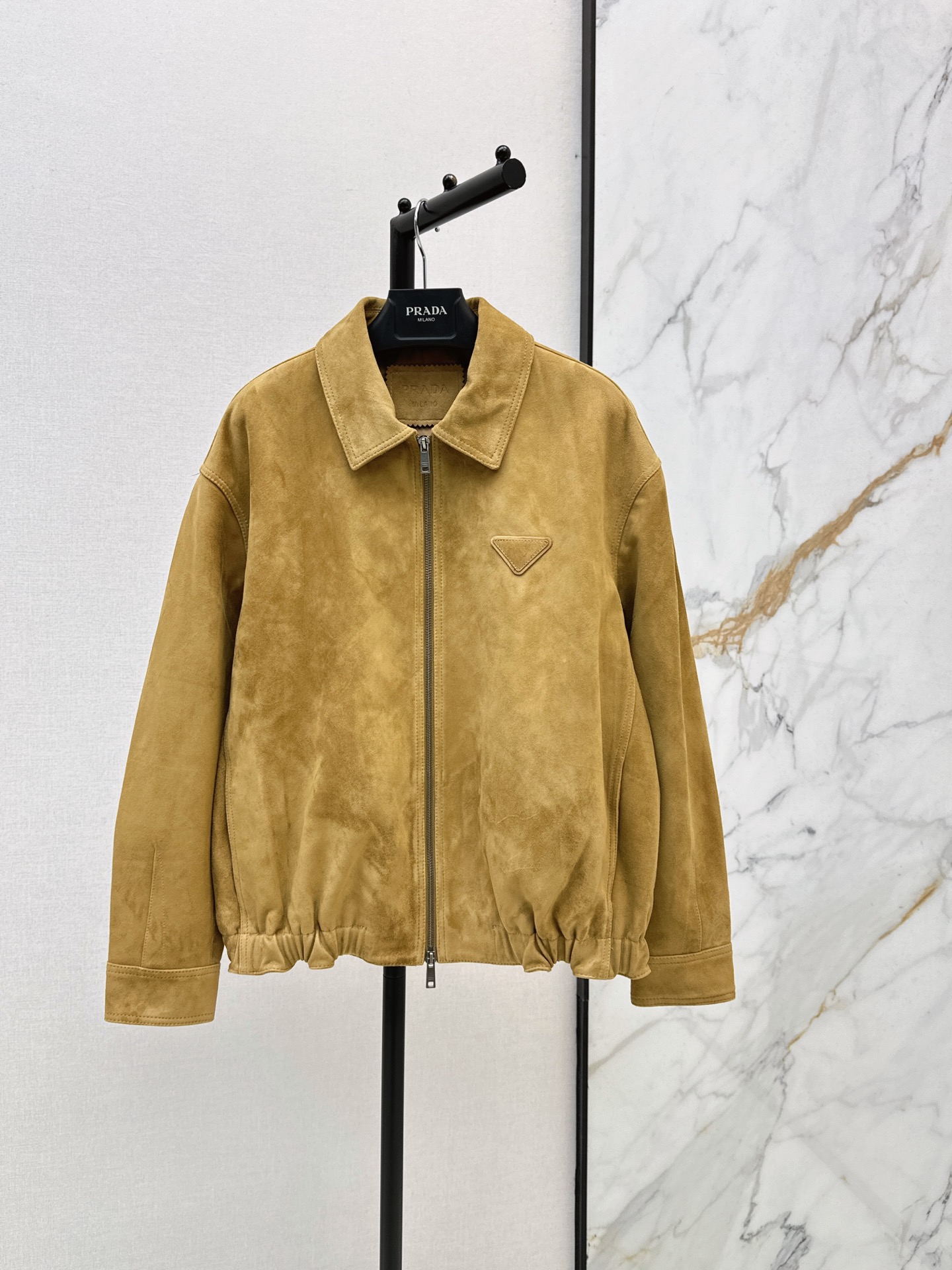 Pra 26fw suede leather jacket