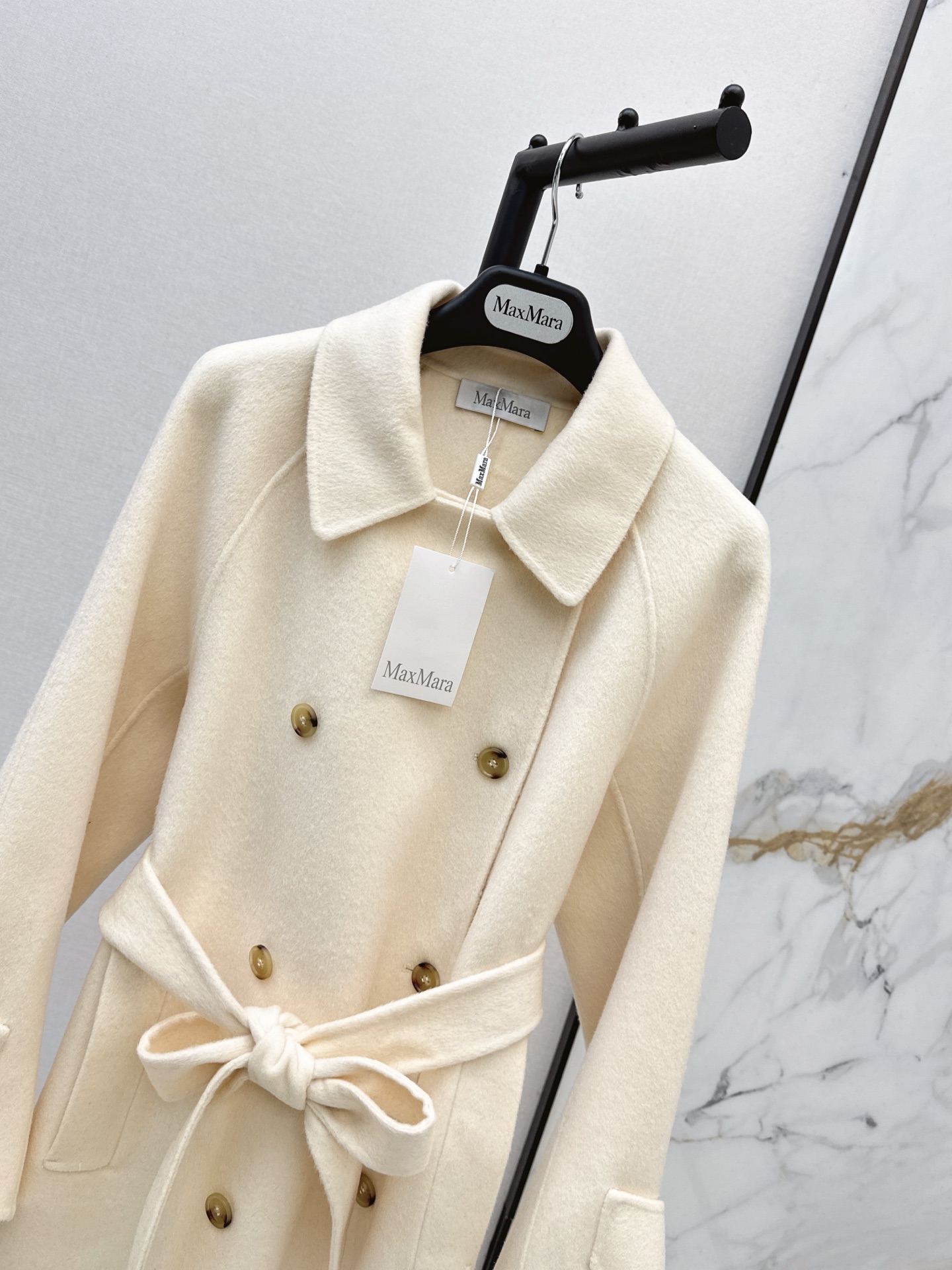 Max 26fw belted double button overcoats