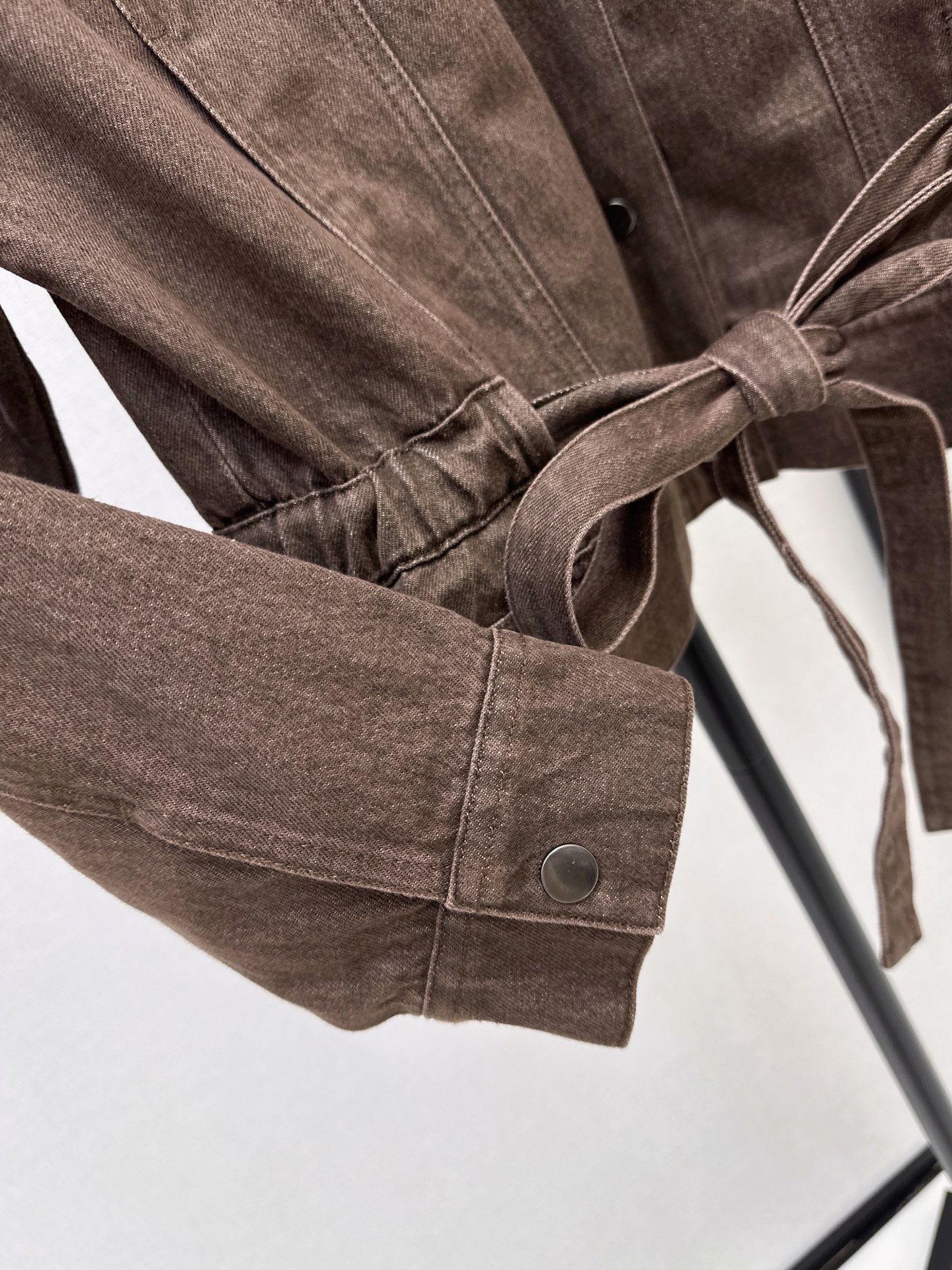 Brun 26fw drawstring denim jacket