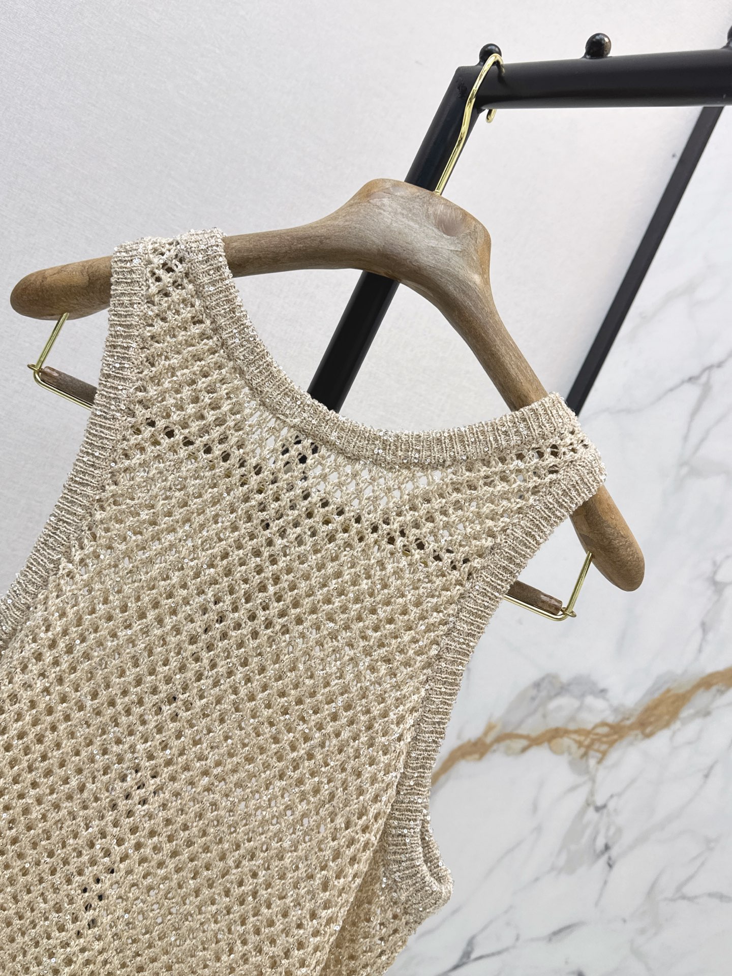 Brun 26ss 2pcs sequin vest camisole