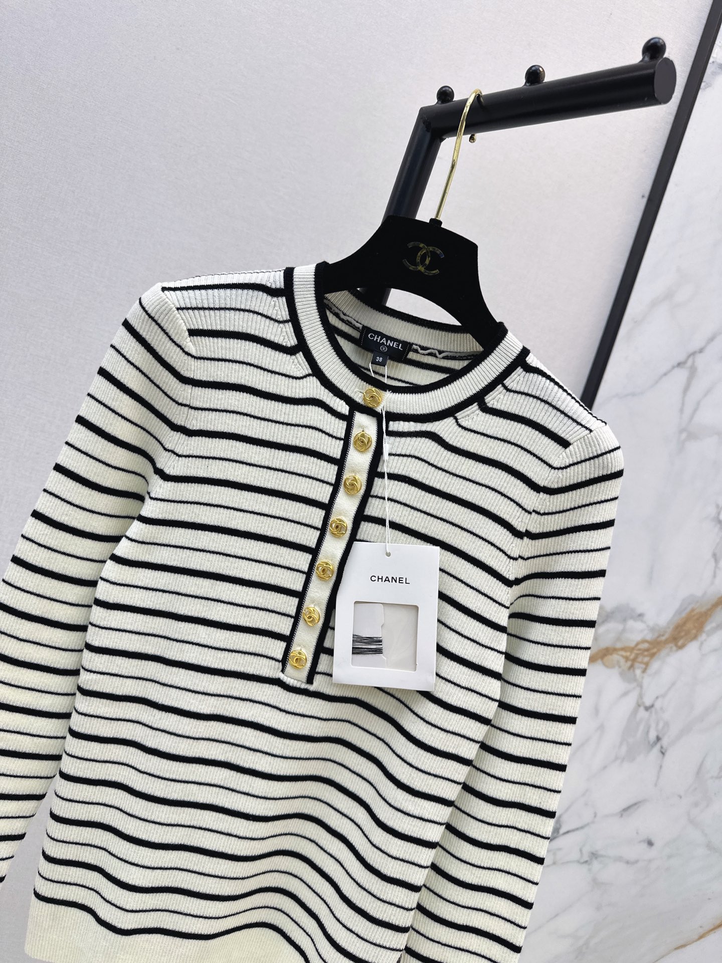 Chan 26fw stripe knitwear