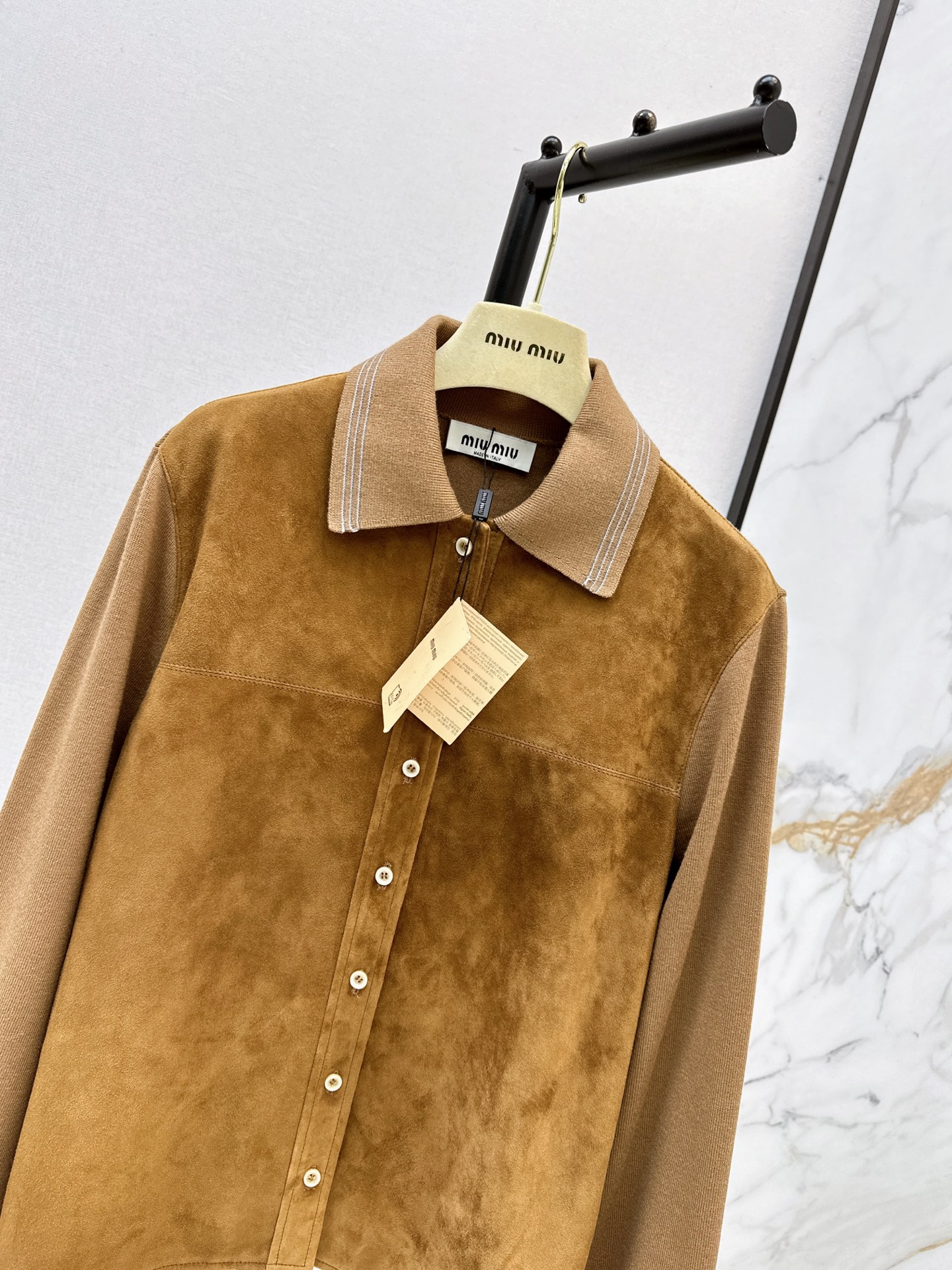 Miu 26fw suede fleece jacket
