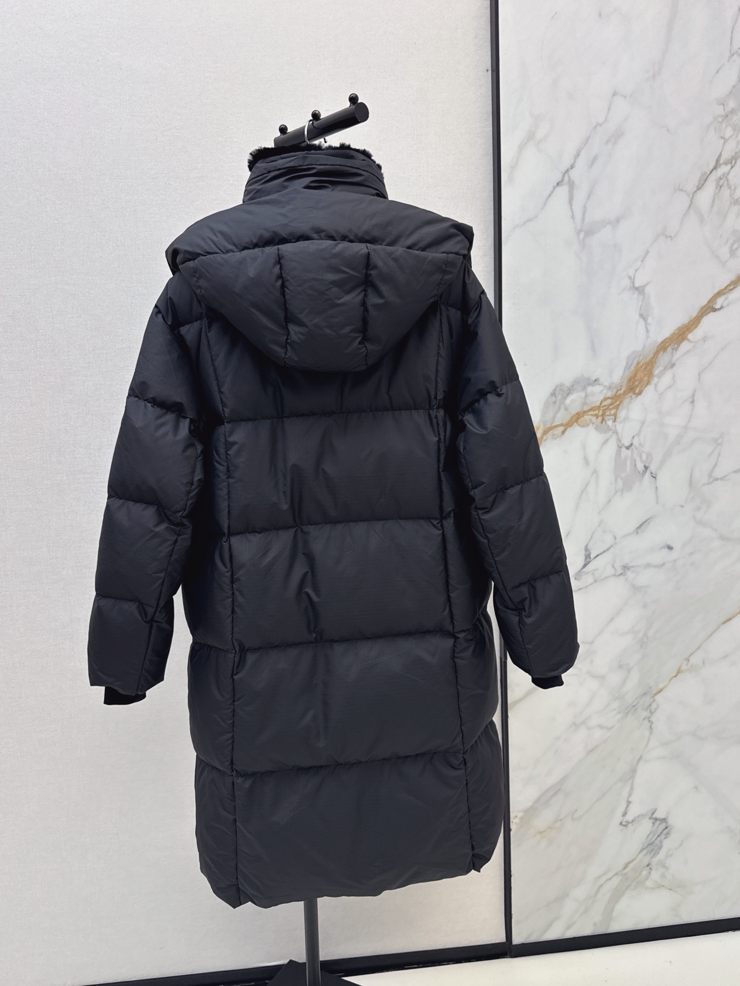 Pra 26fw hooded long down jacket