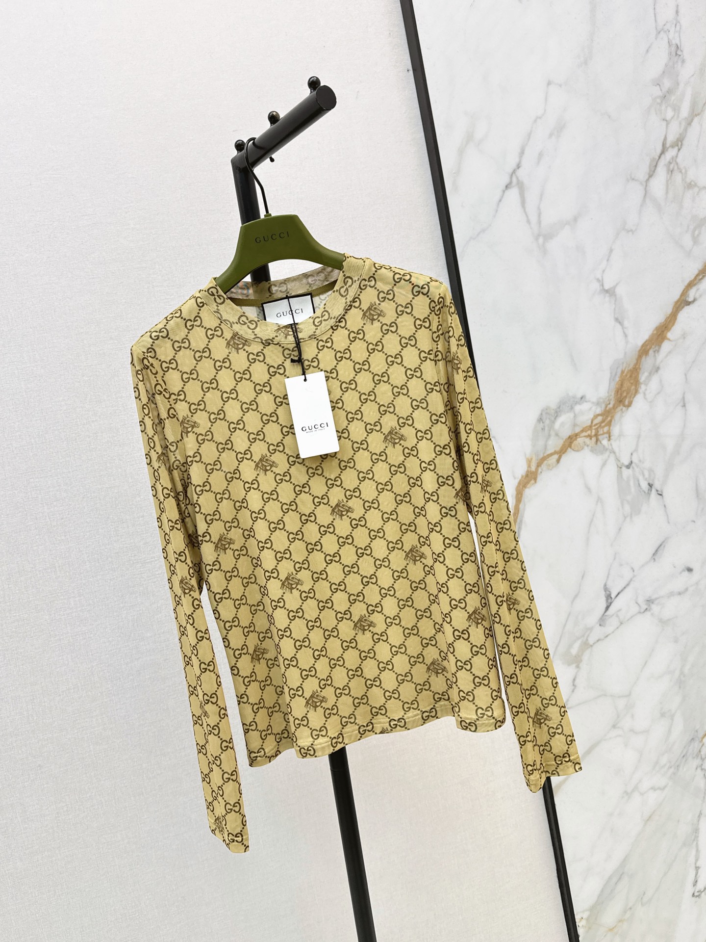 Guc 26fw print mesh basic tee