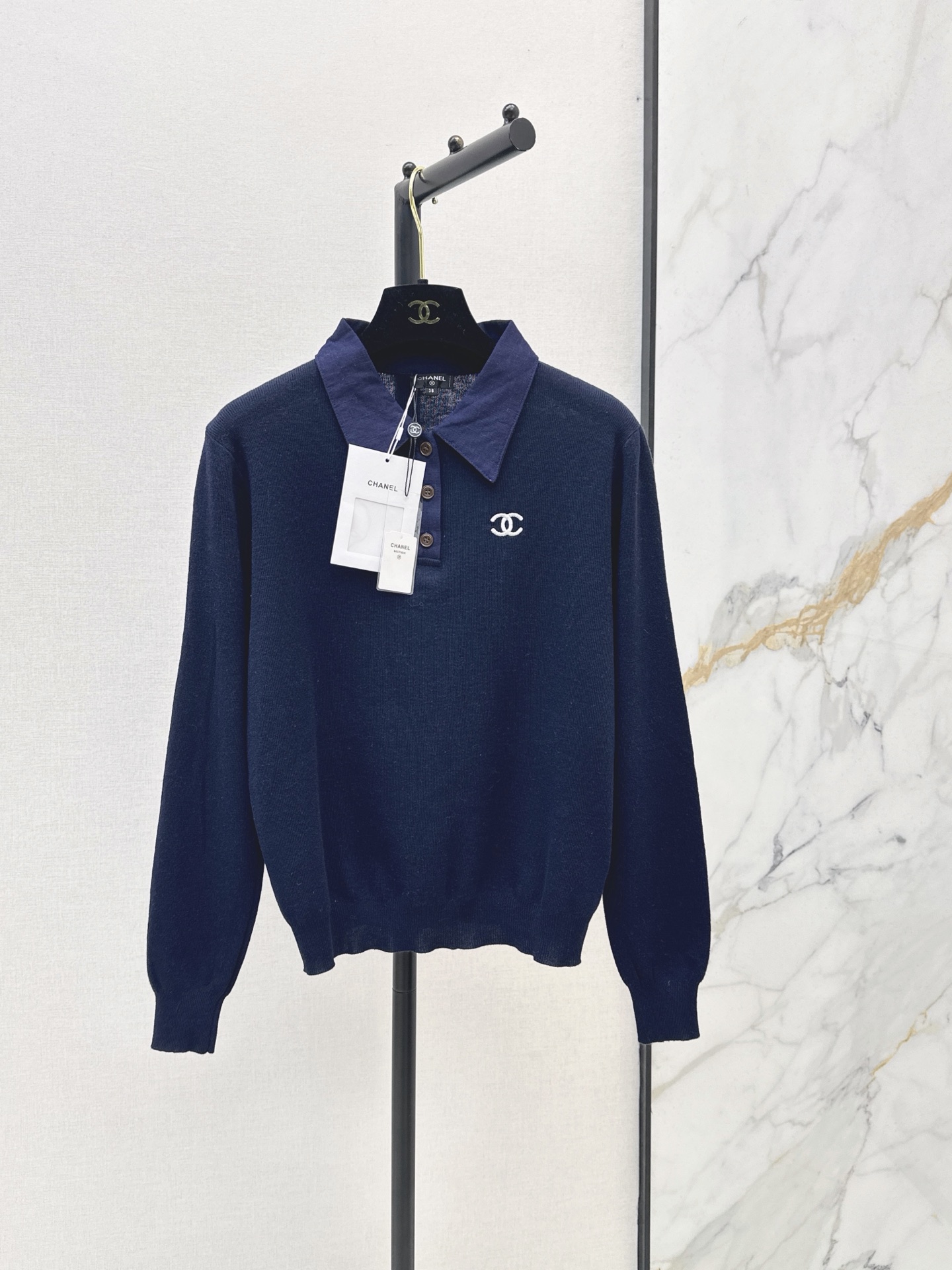 Chan 26fw polo knitwear