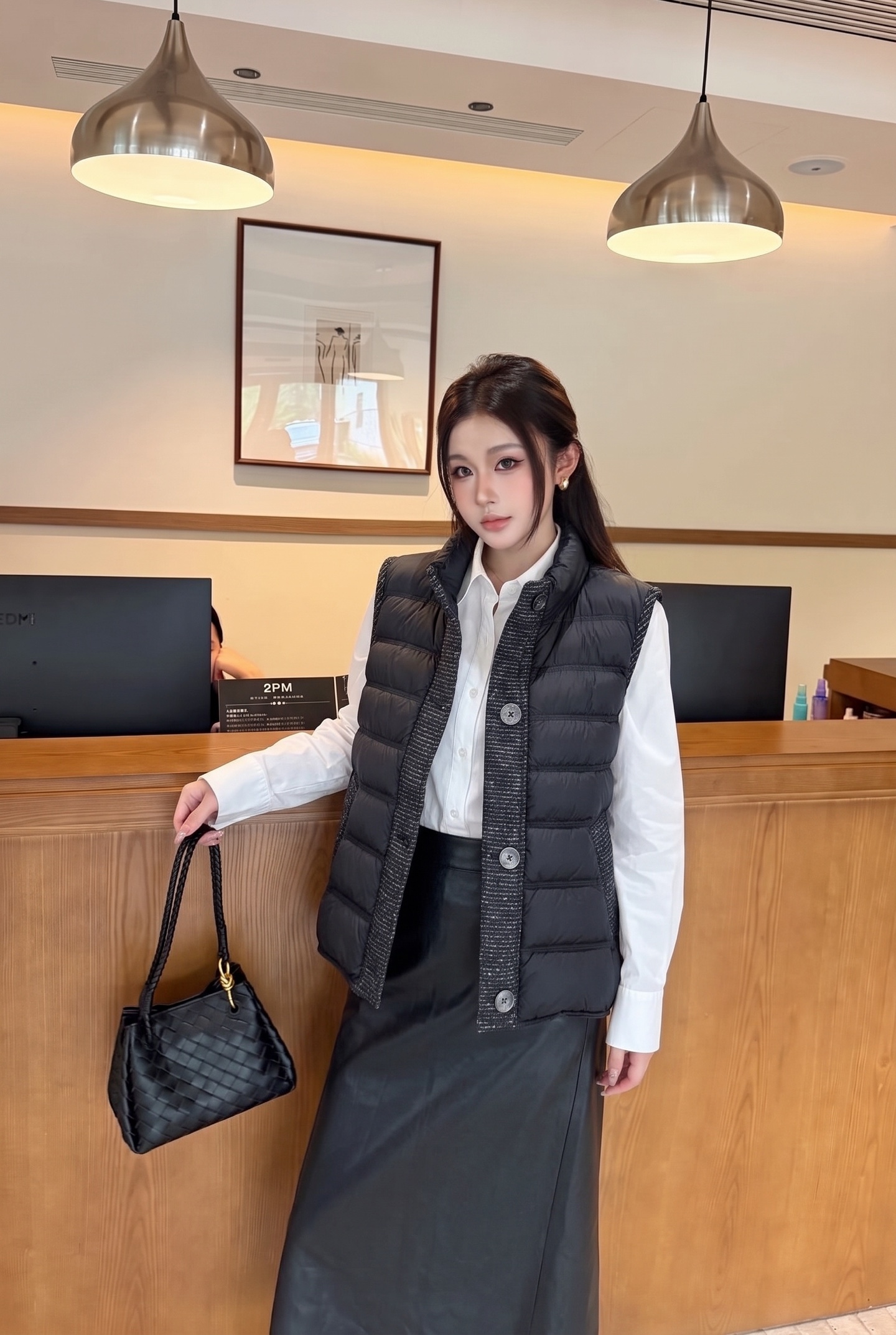 Max 26fw wool contract down vest