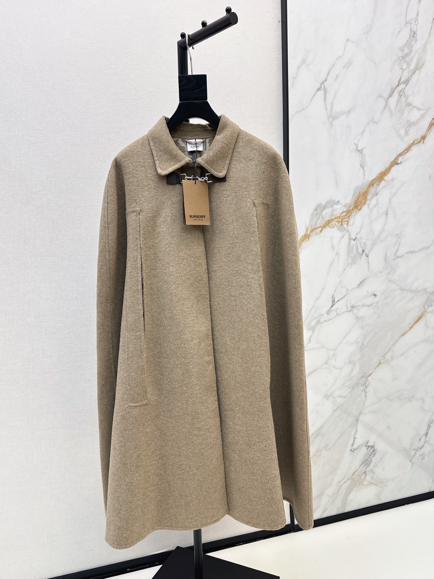 Bur 26fw woolen cape overcoats