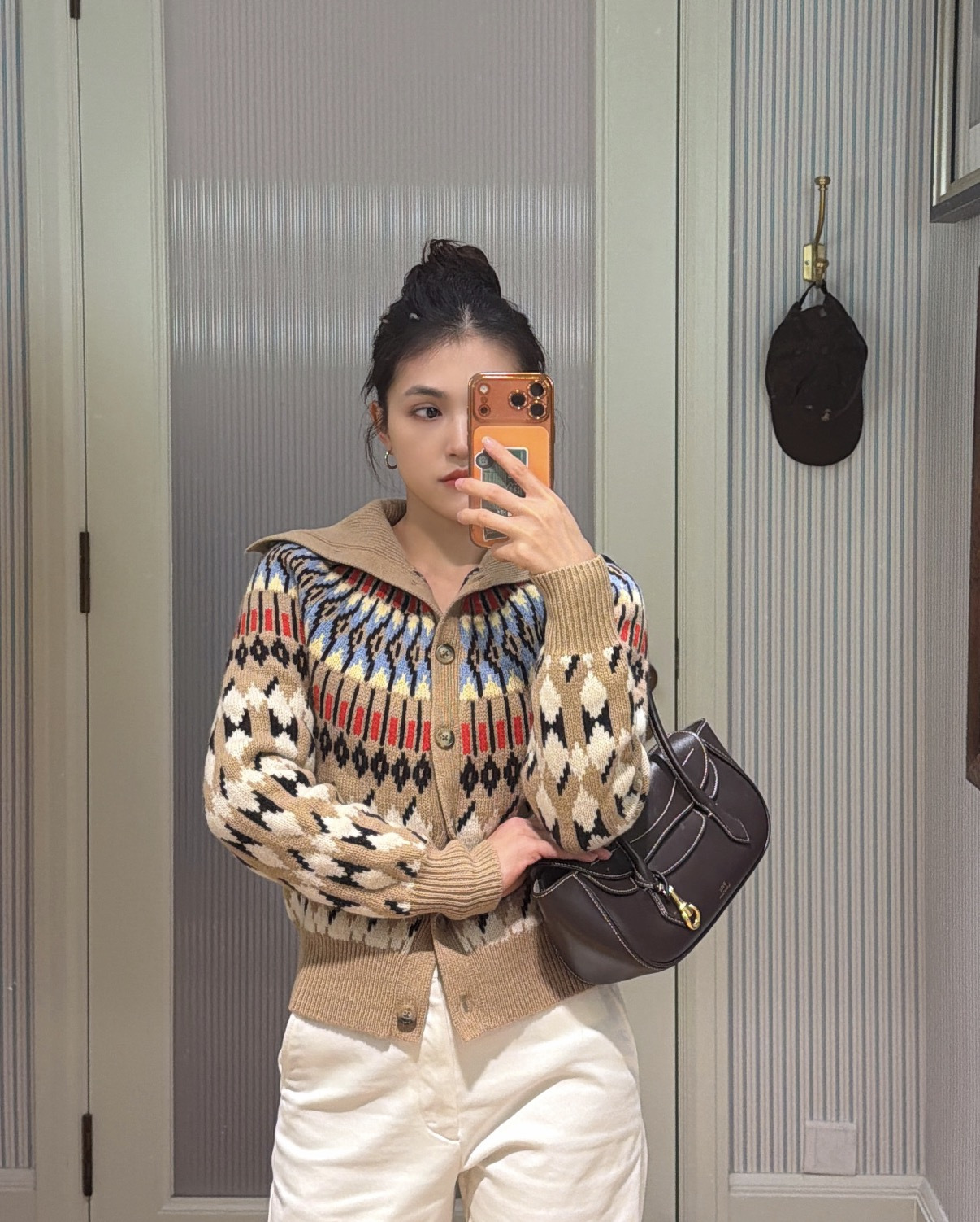 Ralp 26fw fair isle knit cardigan