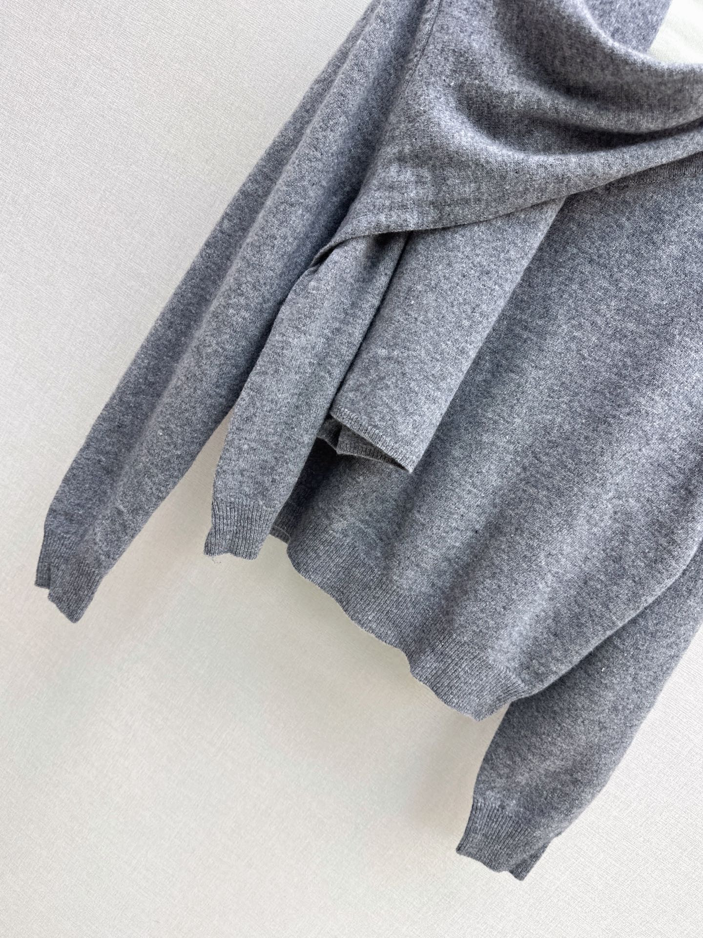 Row 26fw draped scarf-neck knit sweater