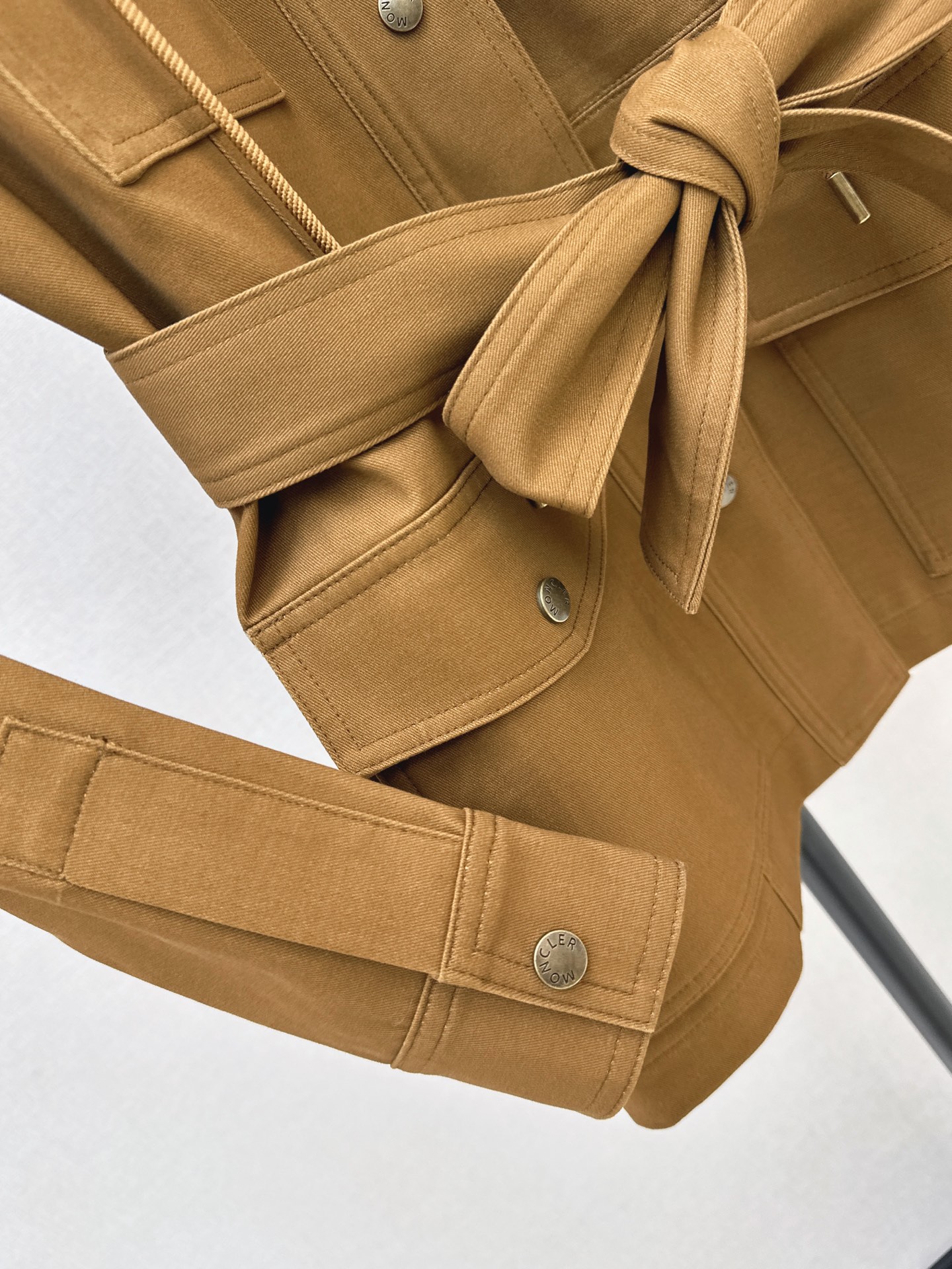 Monc 26fw hooded belted trench coats