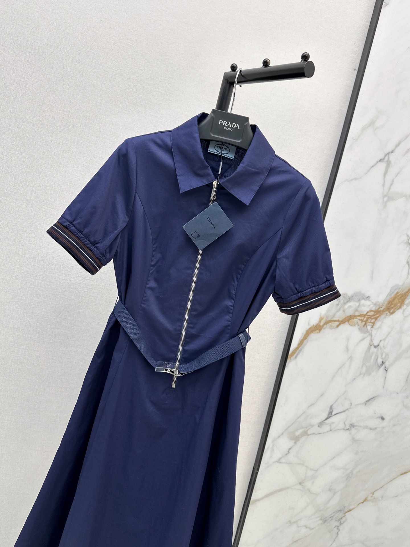 Pra 26fw belted shirt dress