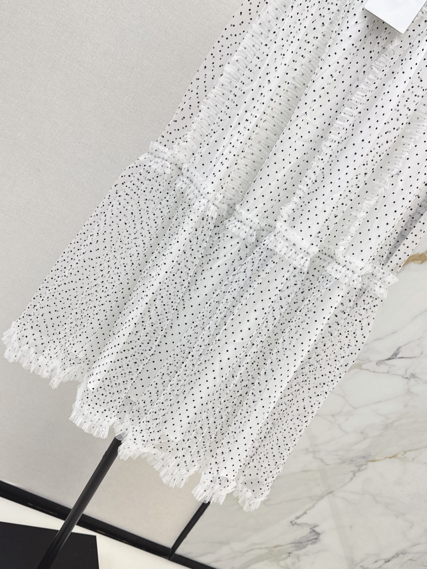 CD 26fw pokla dots mesh skirt