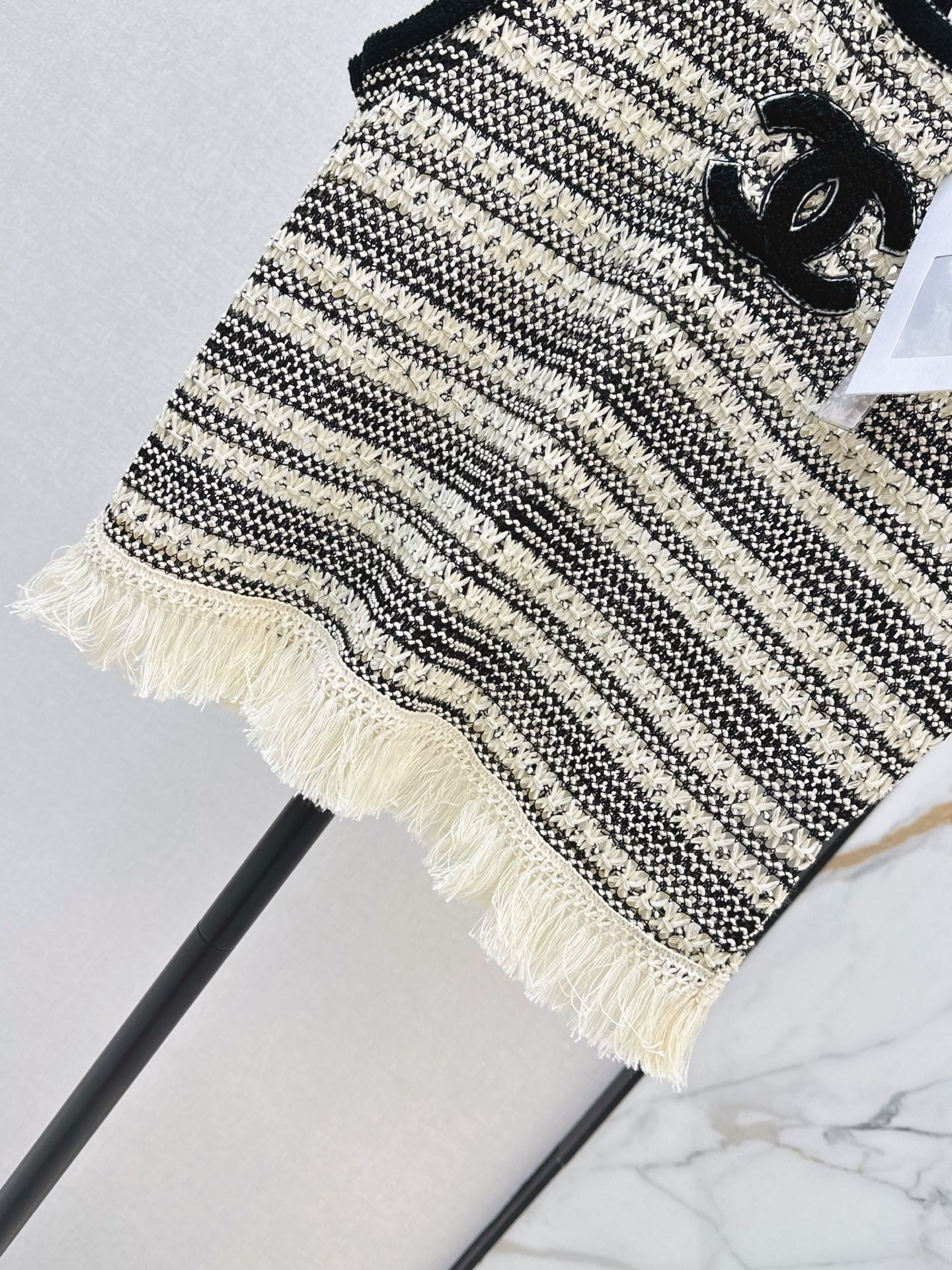 Chan 26ss fringe knit vest