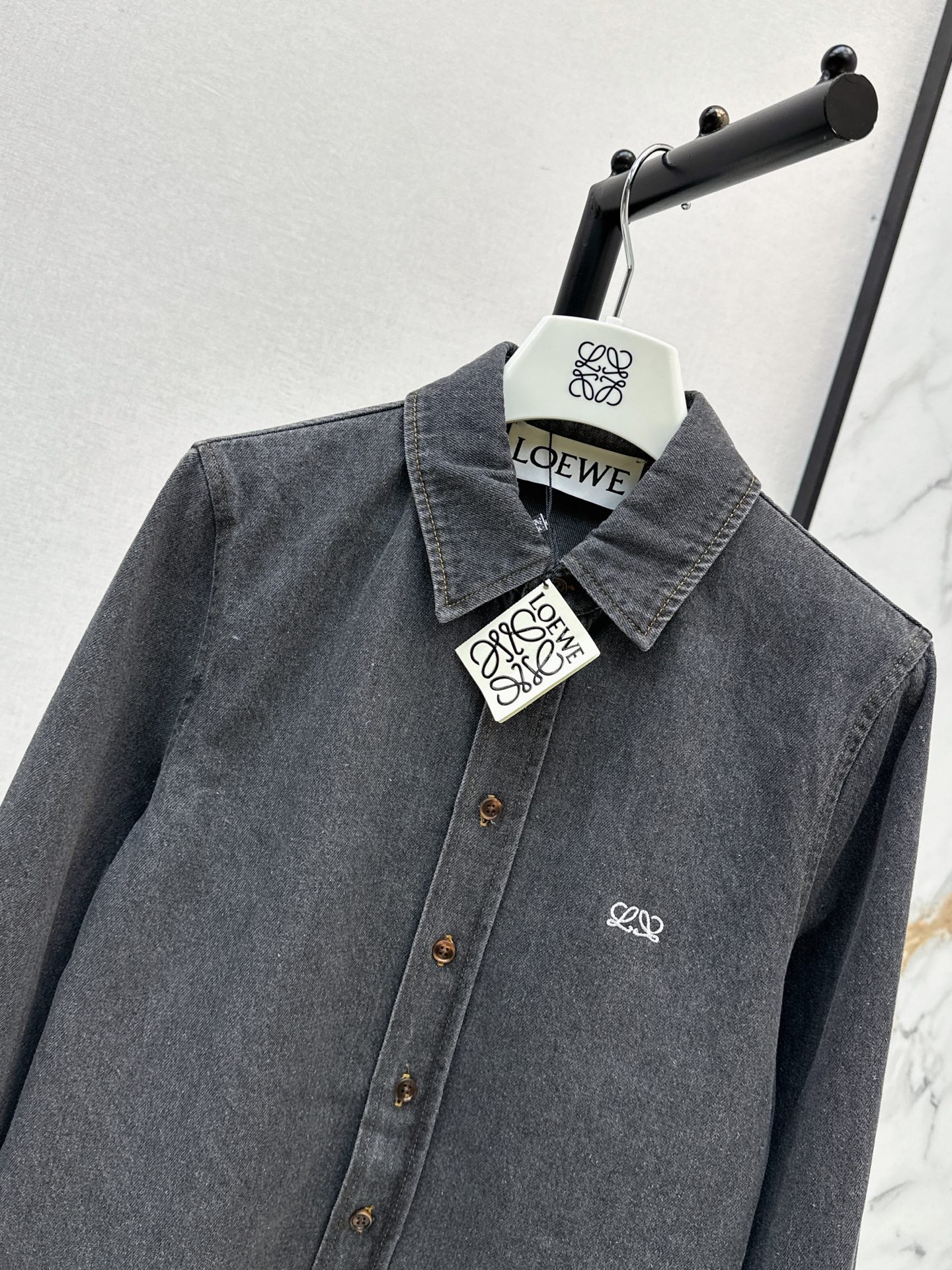 Loe 26fw denim shirt