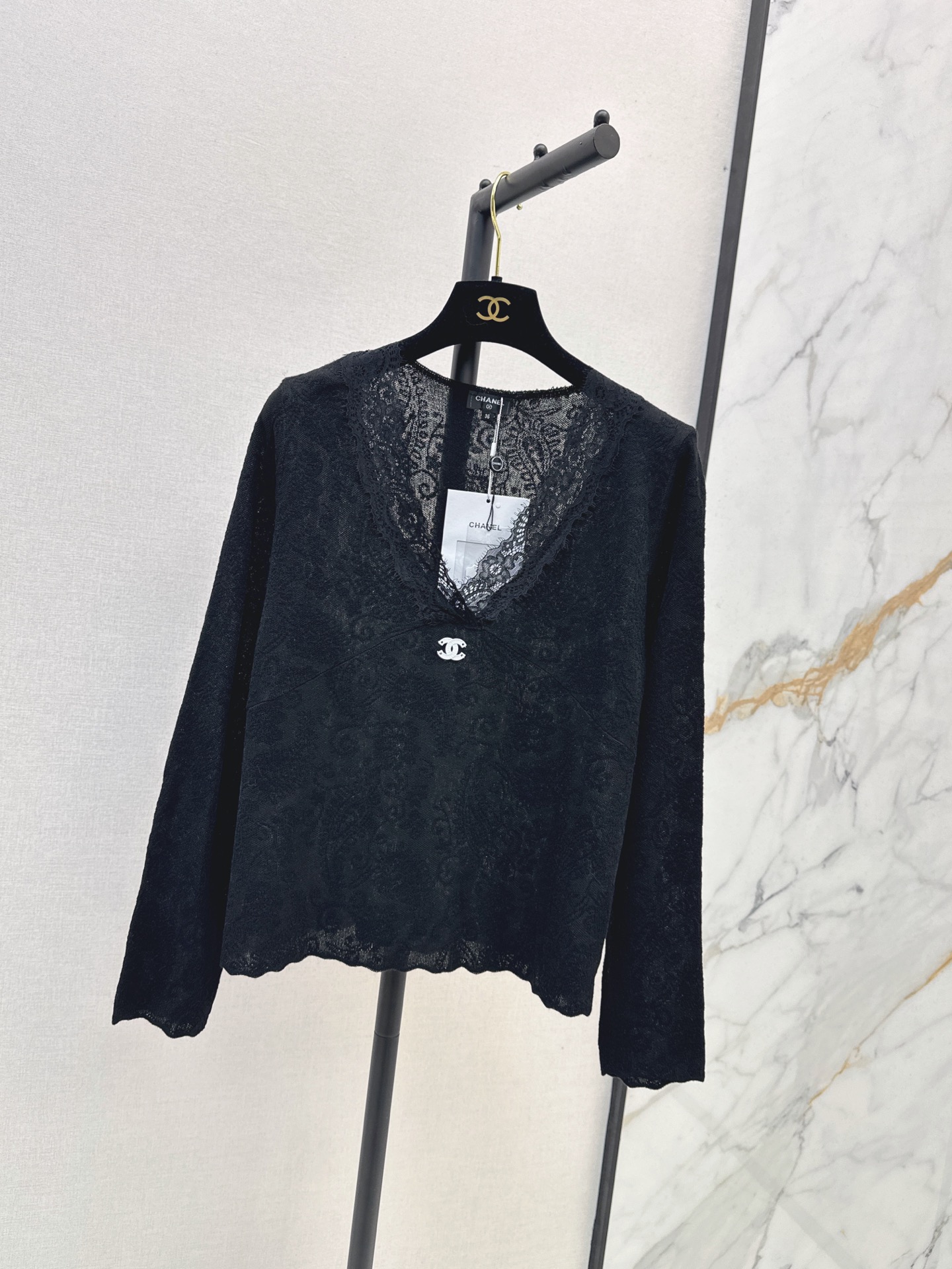 Chan 26fw lace jacquard basic tee
