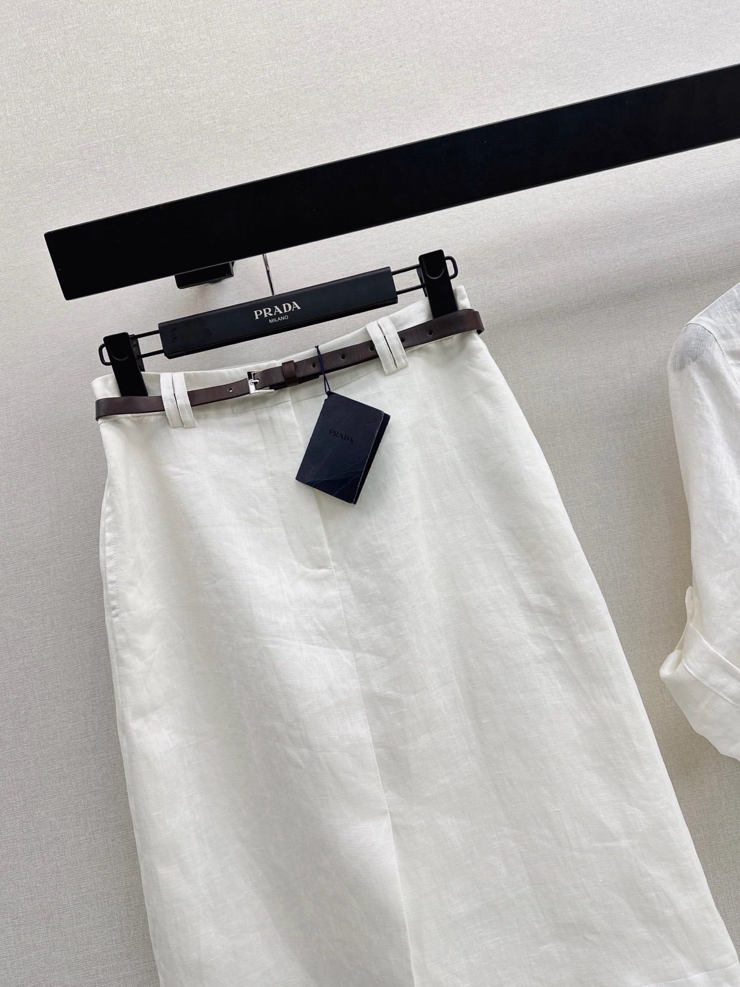 Pra 26ss belted skirt