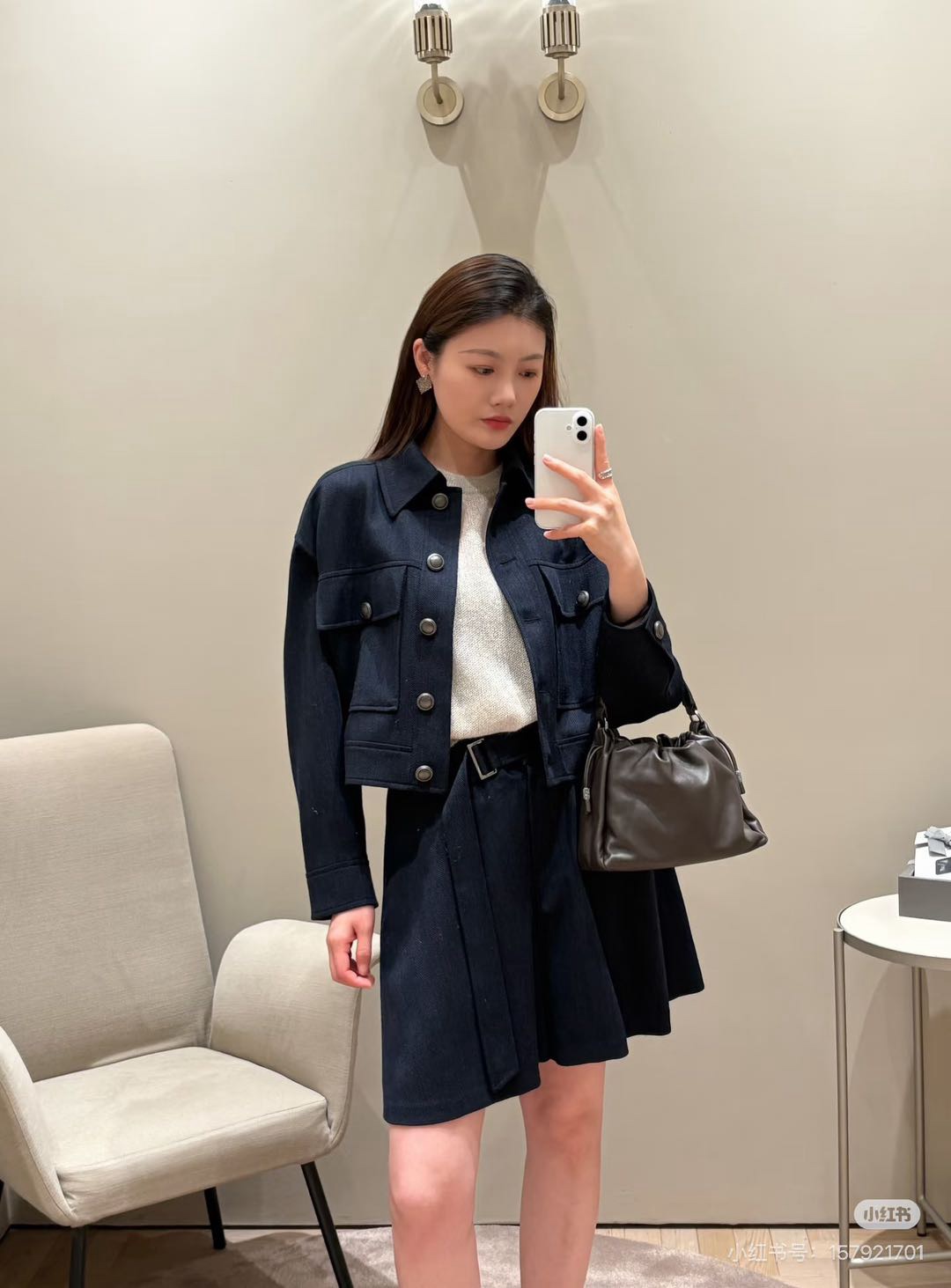 Brun 26fw cropped jacket