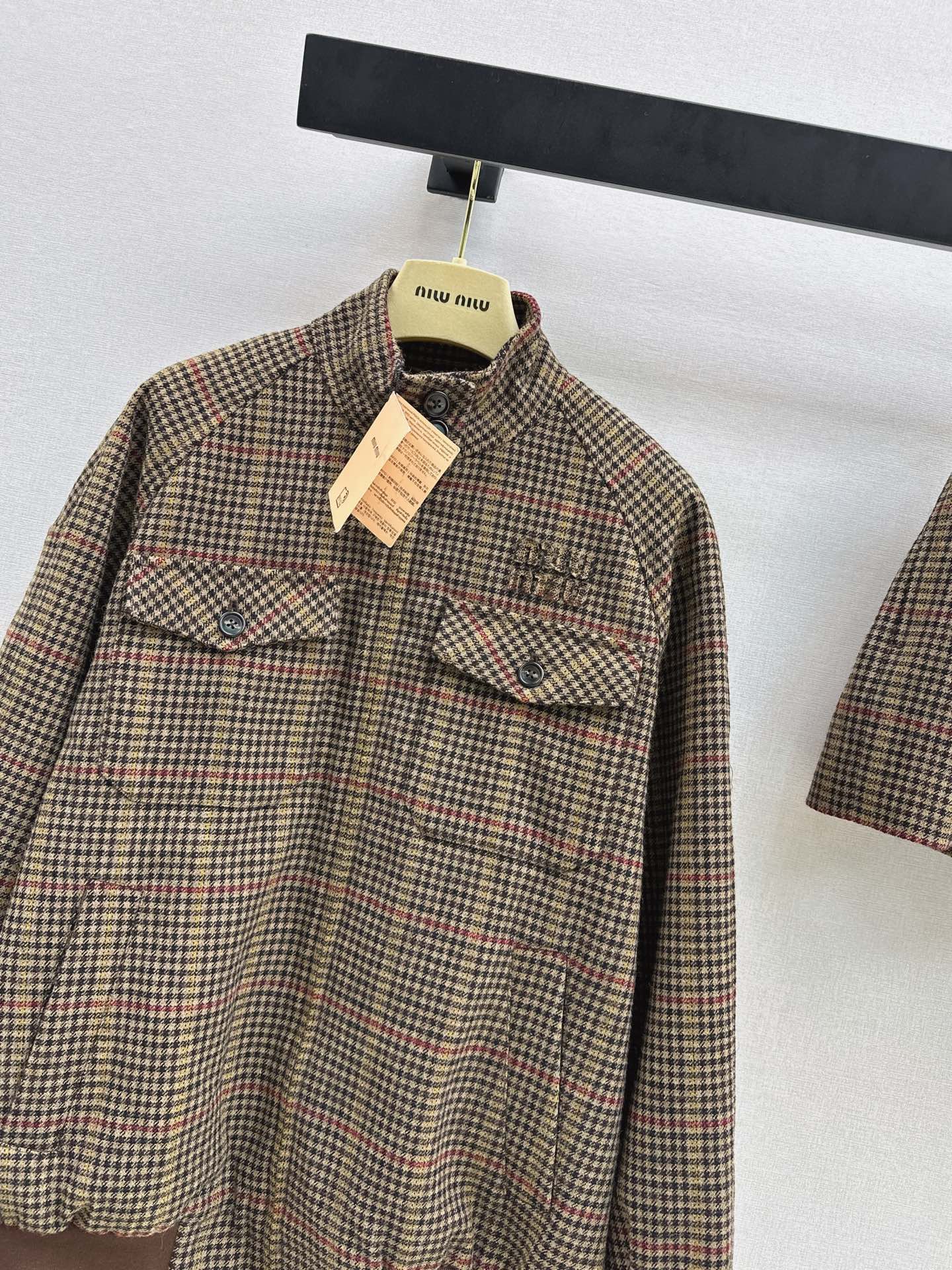 Miu 26fw houndstooth jacket