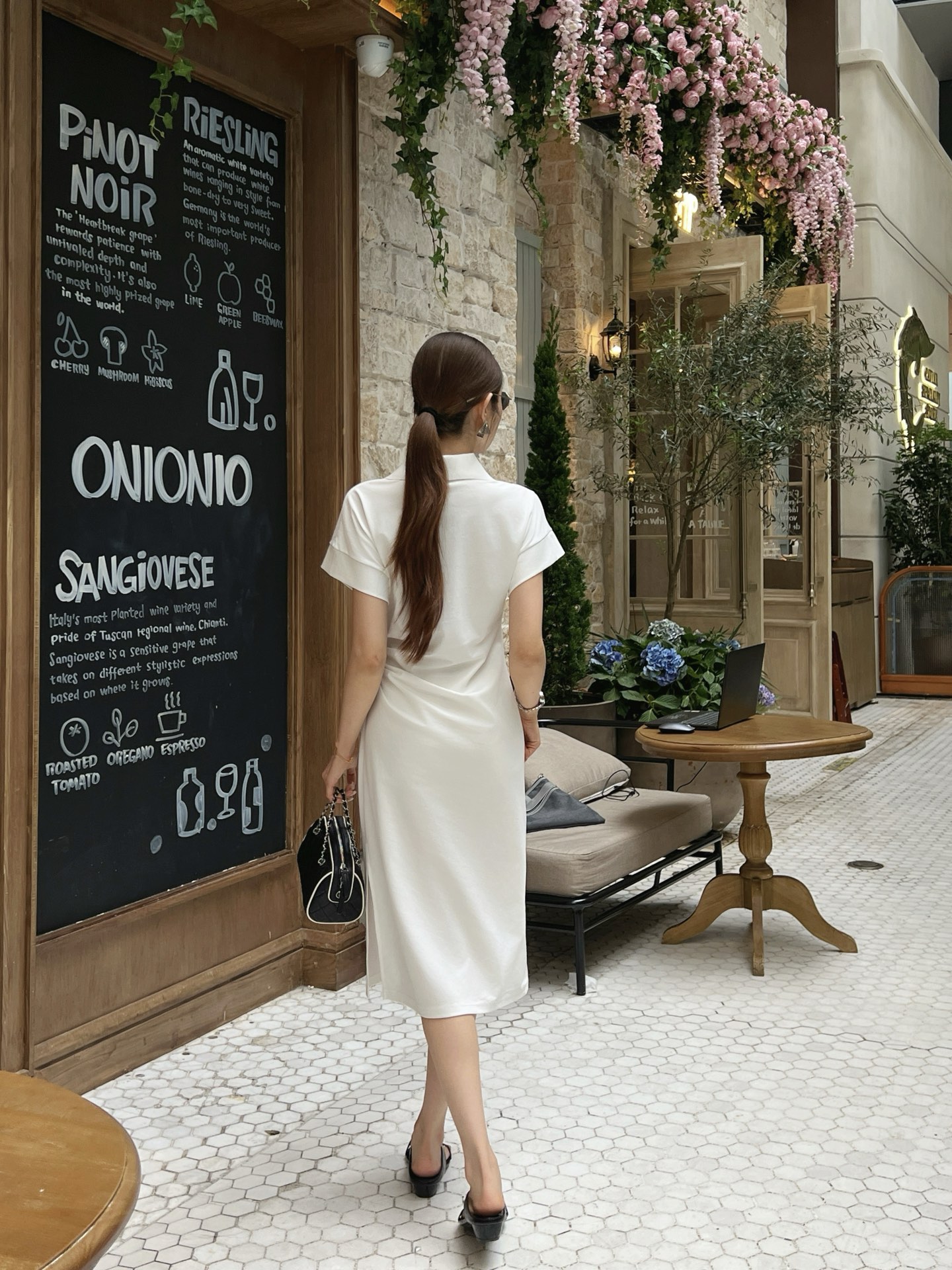 Celi 26ss polo side ruched dress