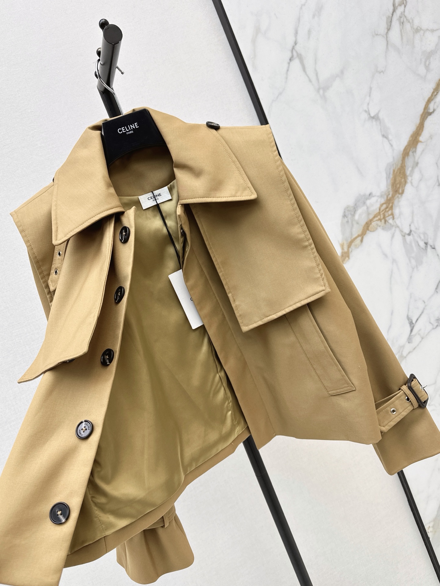 Celi 26fw cropped trench coast