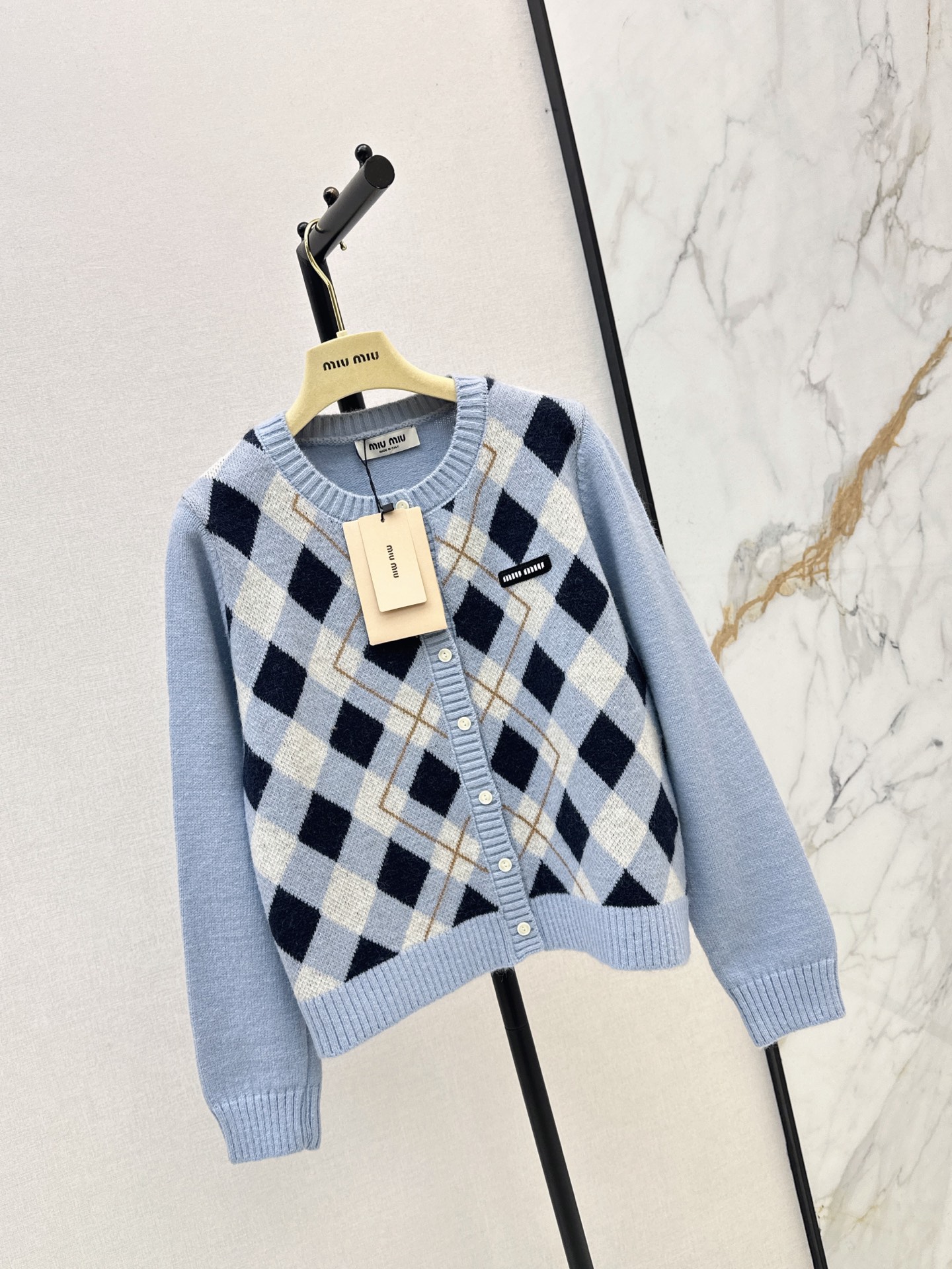 Miu 26fw jacquard cardigan