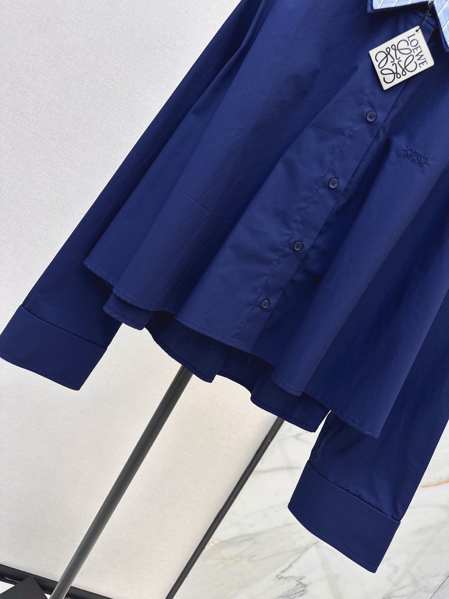 Loe 26fw contract collar shirt