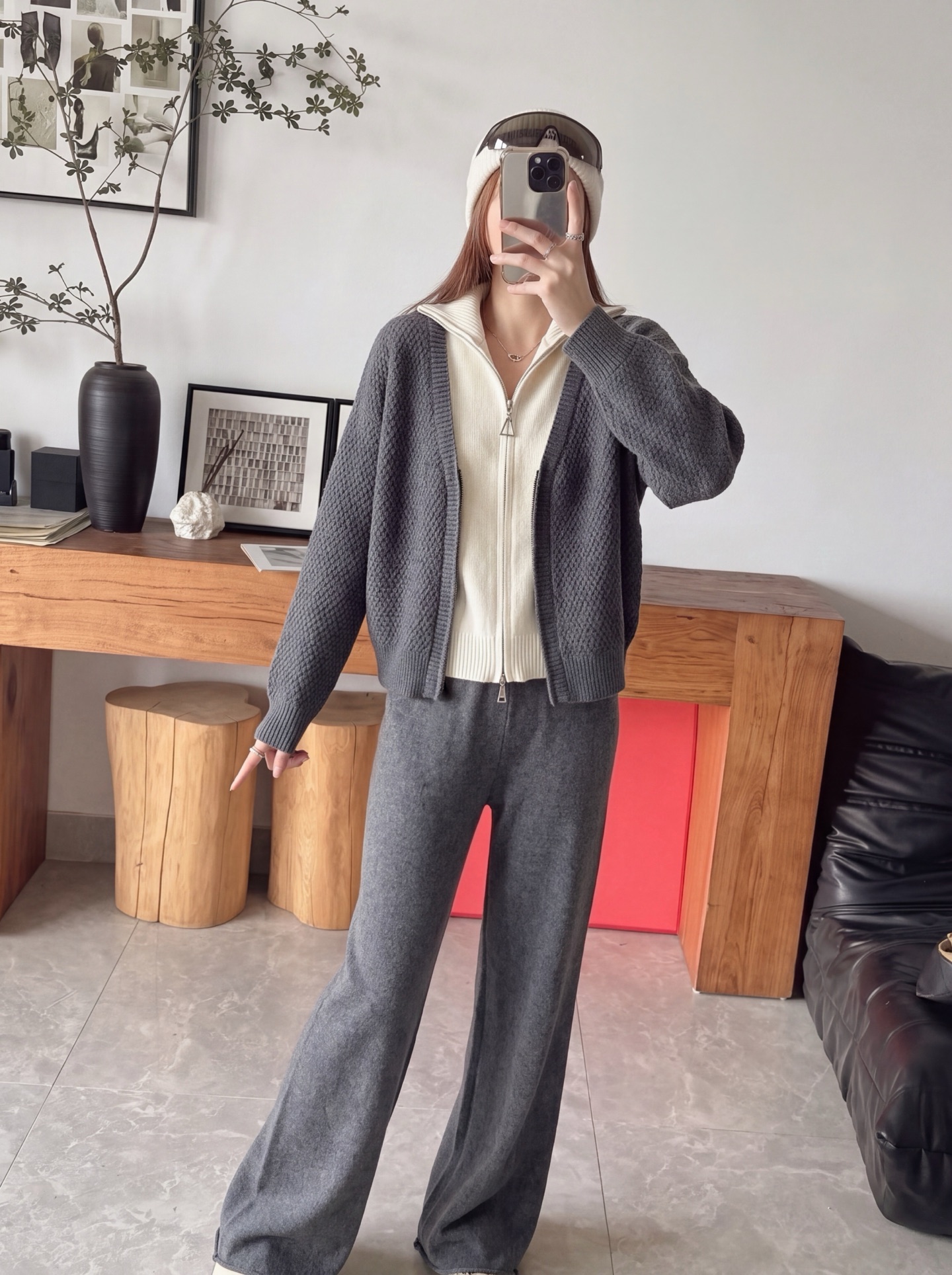 Max 26fw wool cardigan pants sets